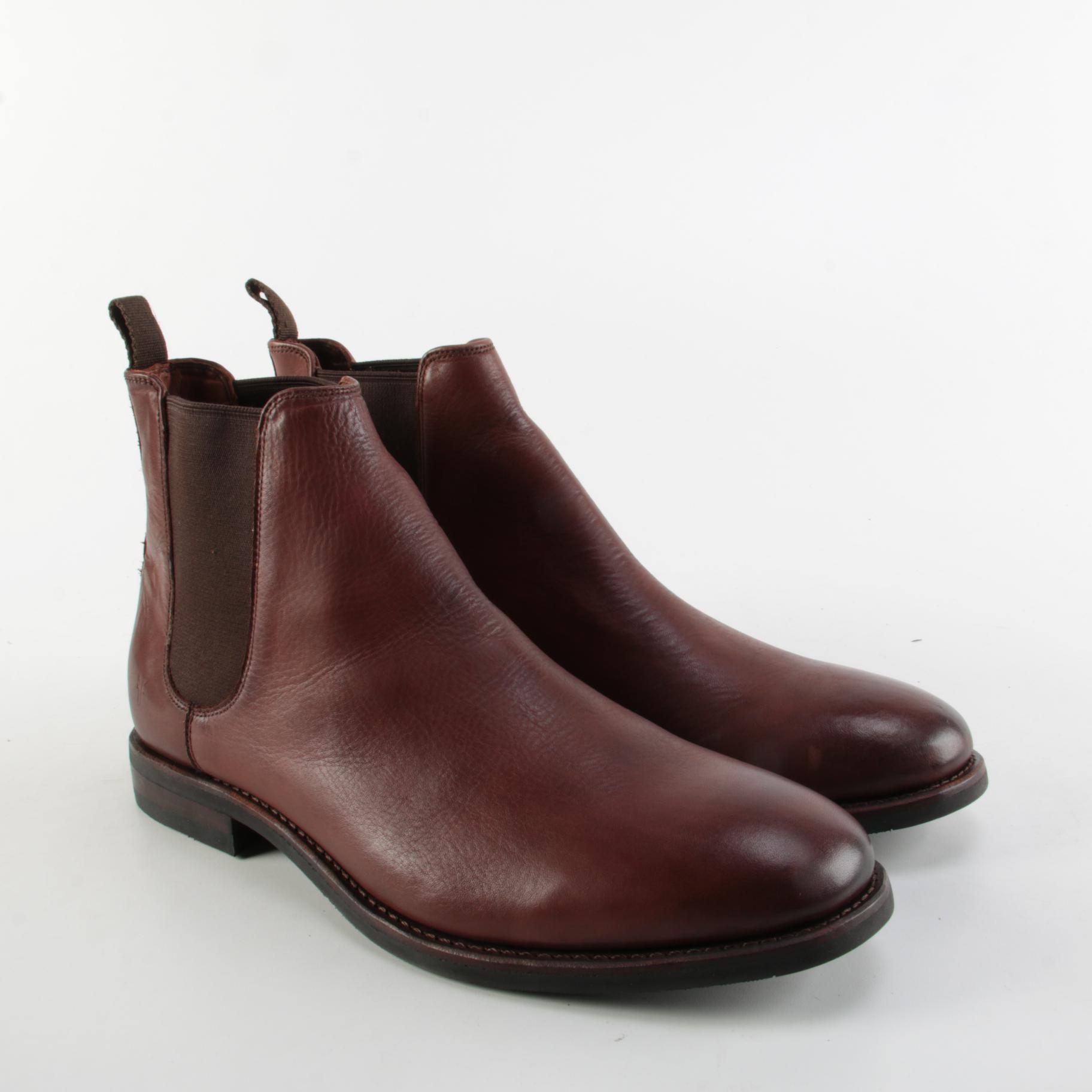 Men's Frye Ben Chelsea Boots in Redwood Leather