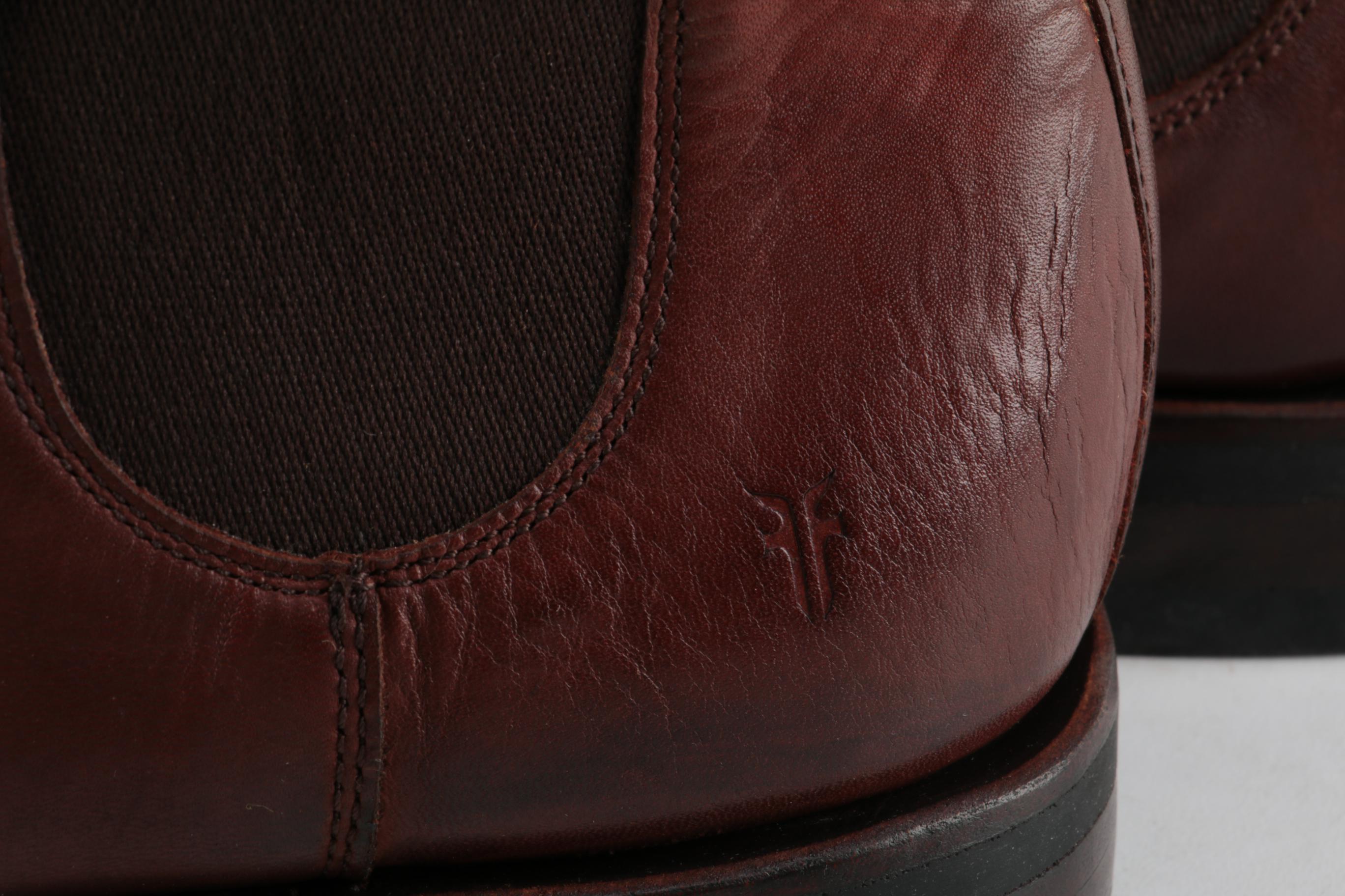 Men's Frye Ben Chelsea Boots in Redwood Leather