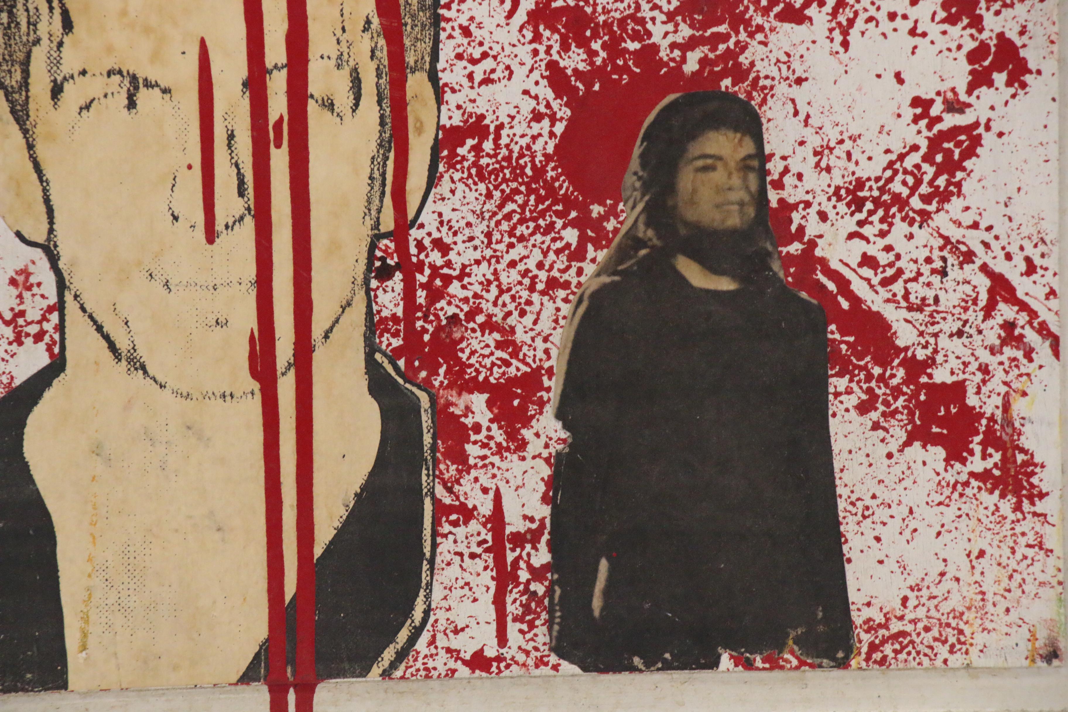 Andrew VanSickle Folk Art Mixed Media Painting, 21st Century