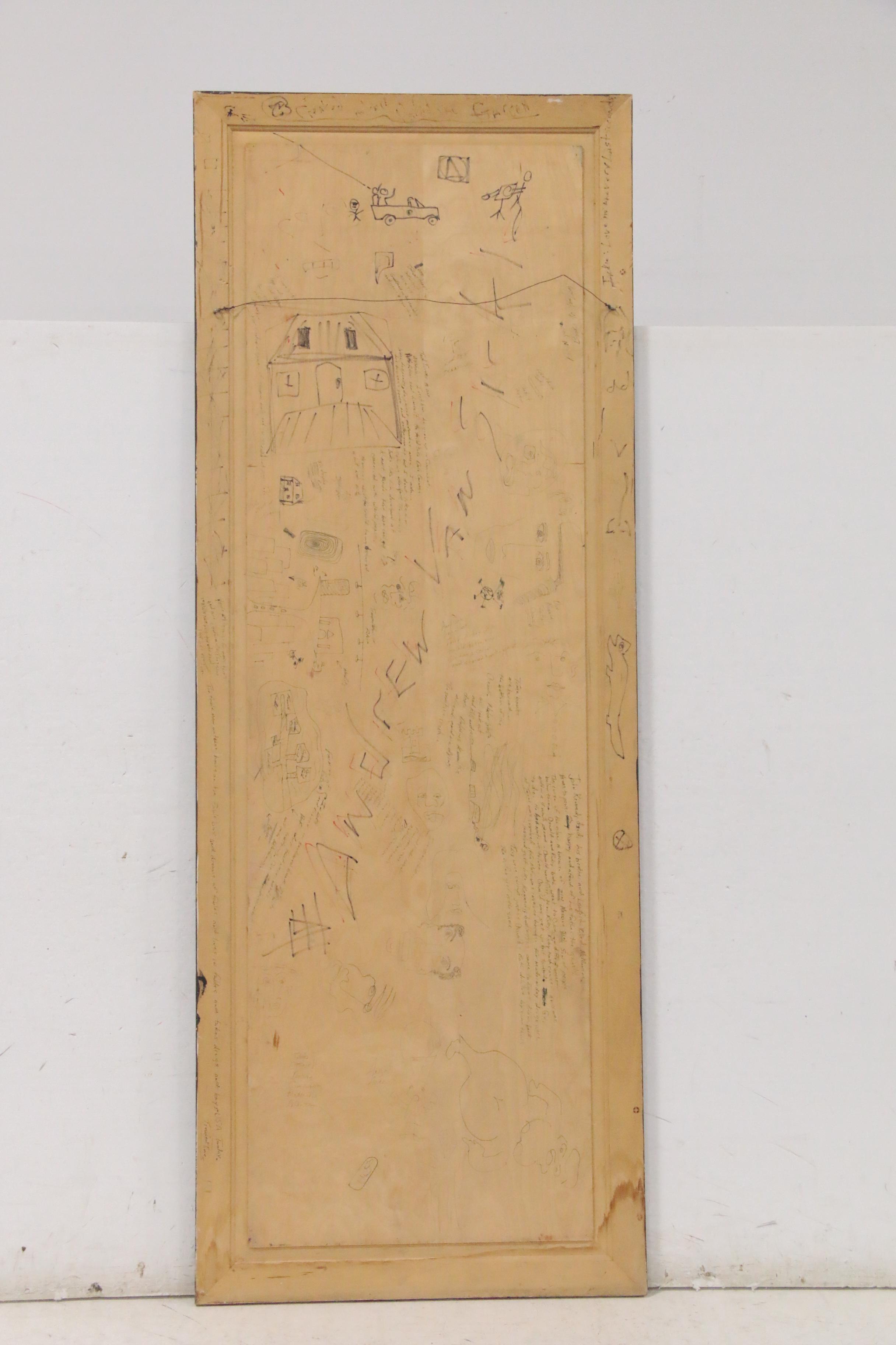 Andrew VanSickle Folk Art Mixed Media Painting, 21st Century