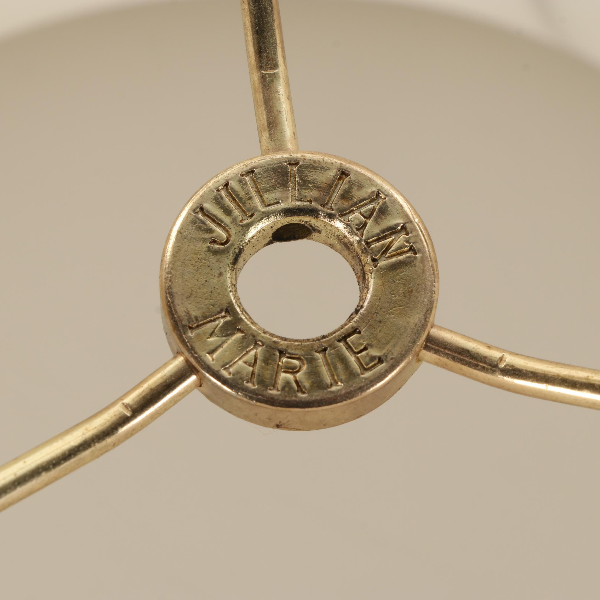 Pair of Jillian Marie Cut Glass Corinthian Column Style Table Lamps