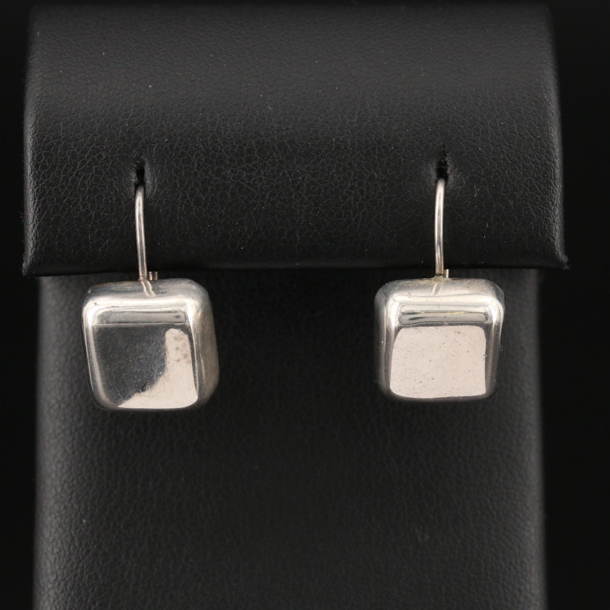 Mexican Sterling Silver Square Earrings