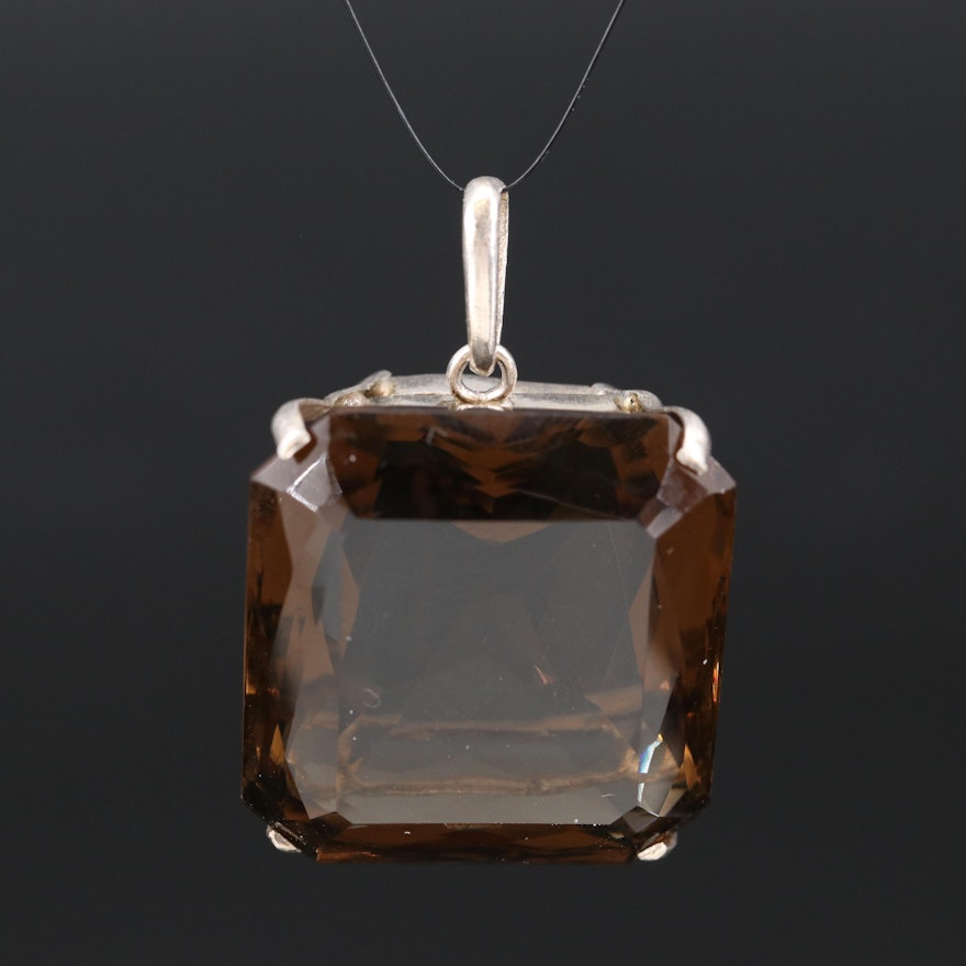 Sterling Silver Smoky Quartz Pendant