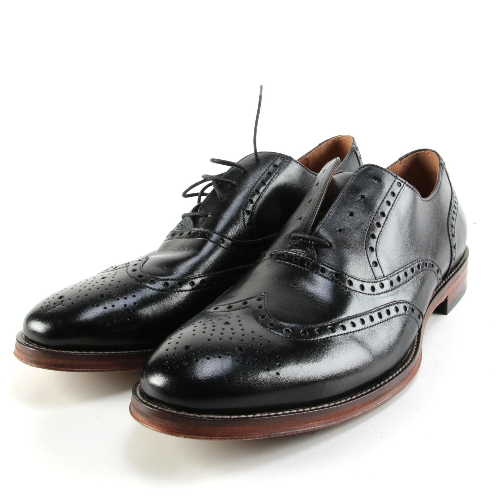Men's Johnston and Murphy Bostonian Black Leather Dress Shoe