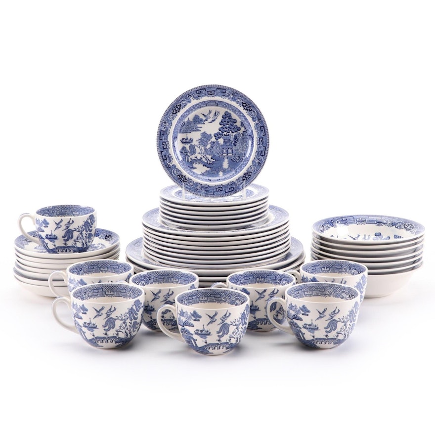 Wedgwood "Willow" Blue and White Porcelain Dinnerware, 1954–1991