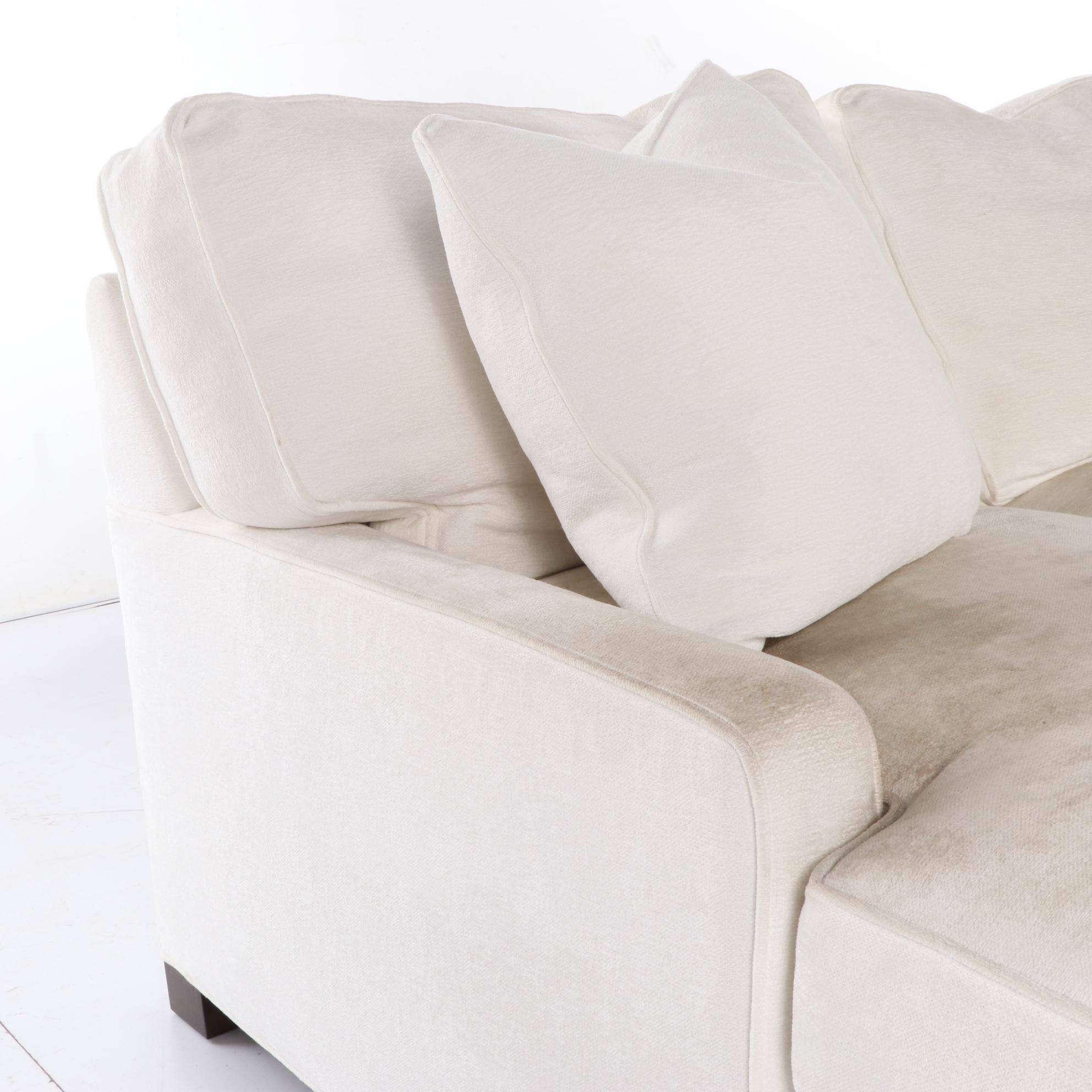 Lee Industries Two-Piece Upholstered Sectional Sofa with Chaise, 21st Century