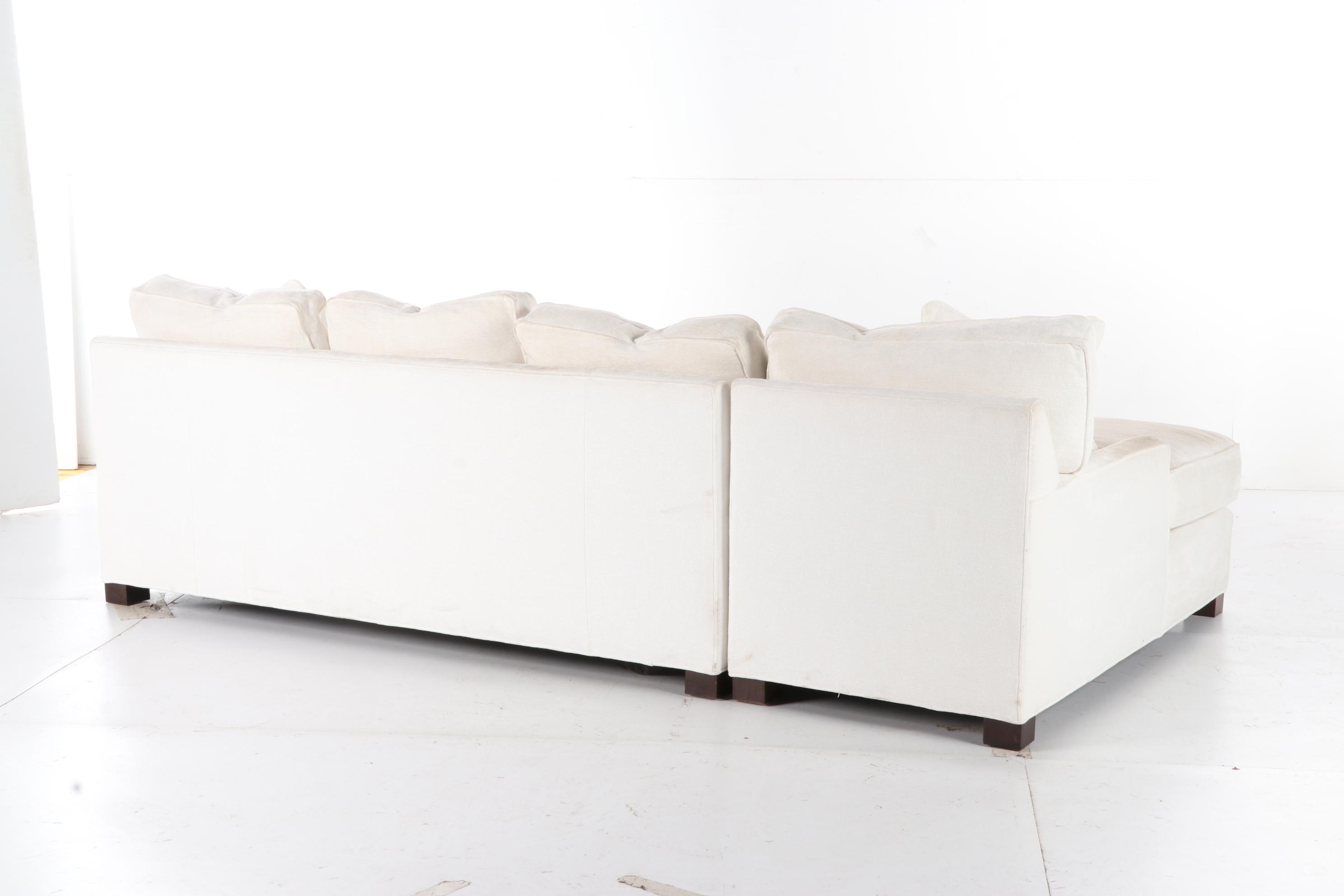 Lee Industries Two-Piece Upholstered Sectional Sofa with Chaise, 21st Century