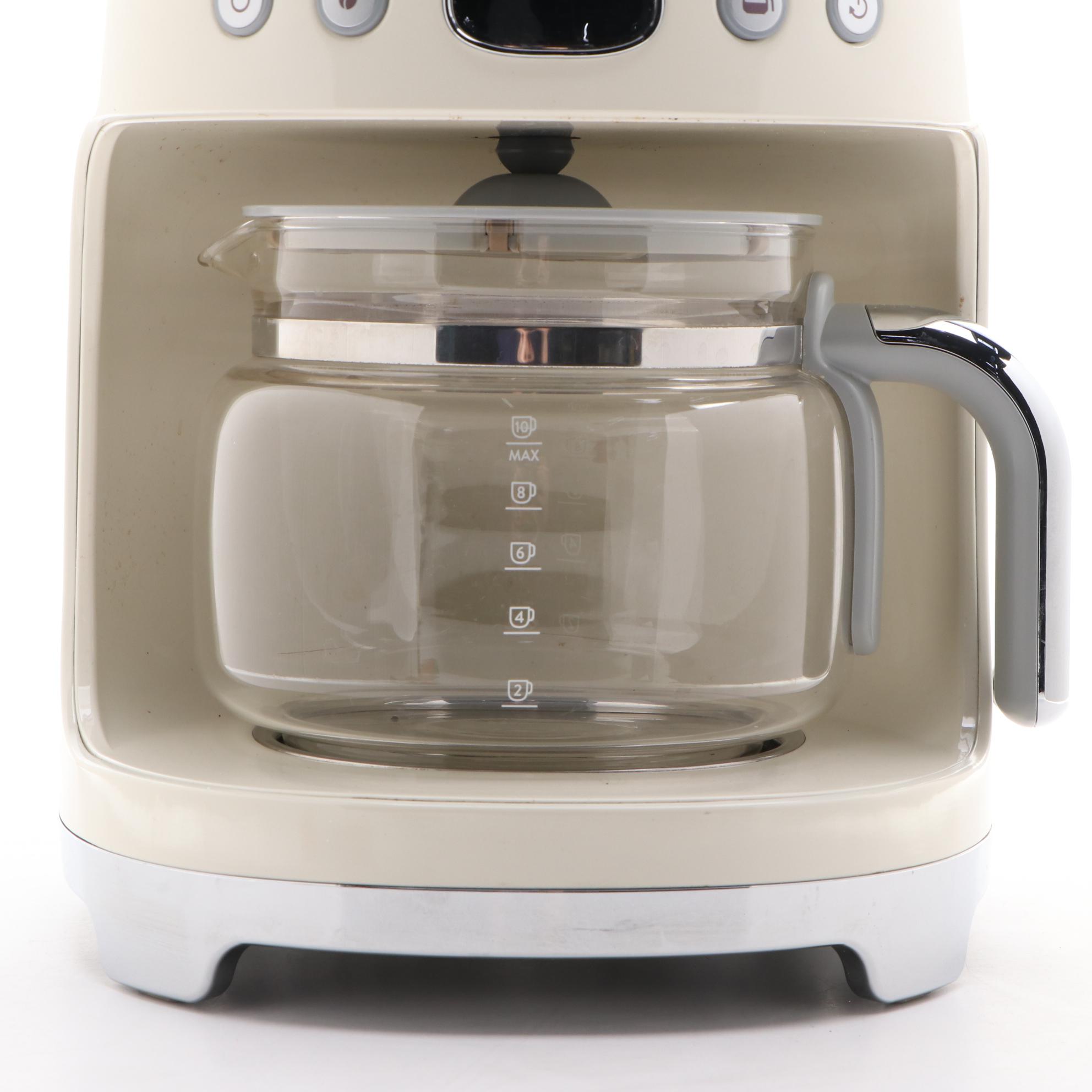 Smeg 10 Cup Drip Filter Coffee Maker in Cream