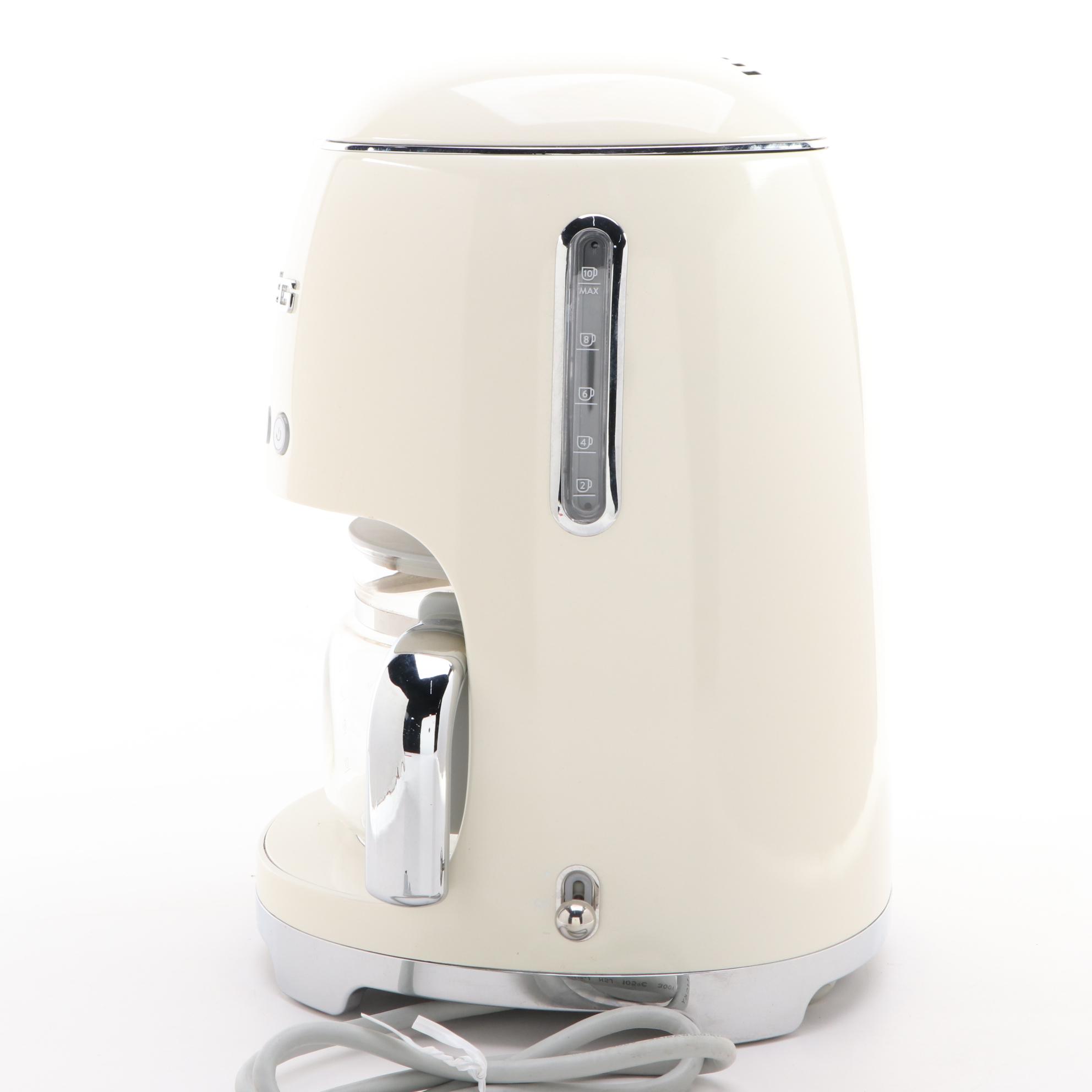 Smeg 10 Cup Drip Filter Coffee Maker in Cream