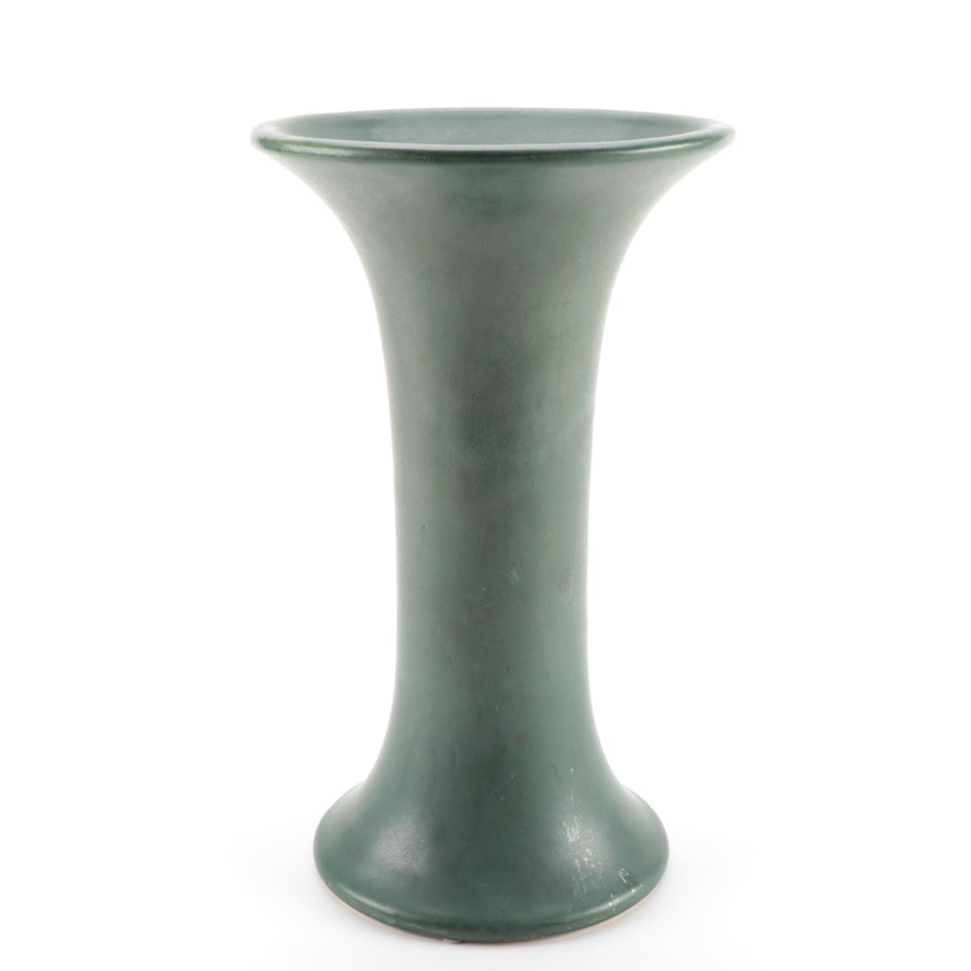 Roseville Matte GreenFlared Vase, Early to Mid 20th Century