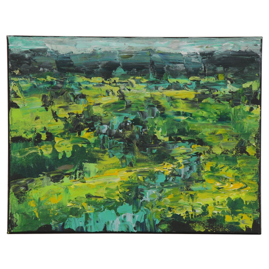 Leira Veylin Abstract Acrylic Landscape Painting, 2020