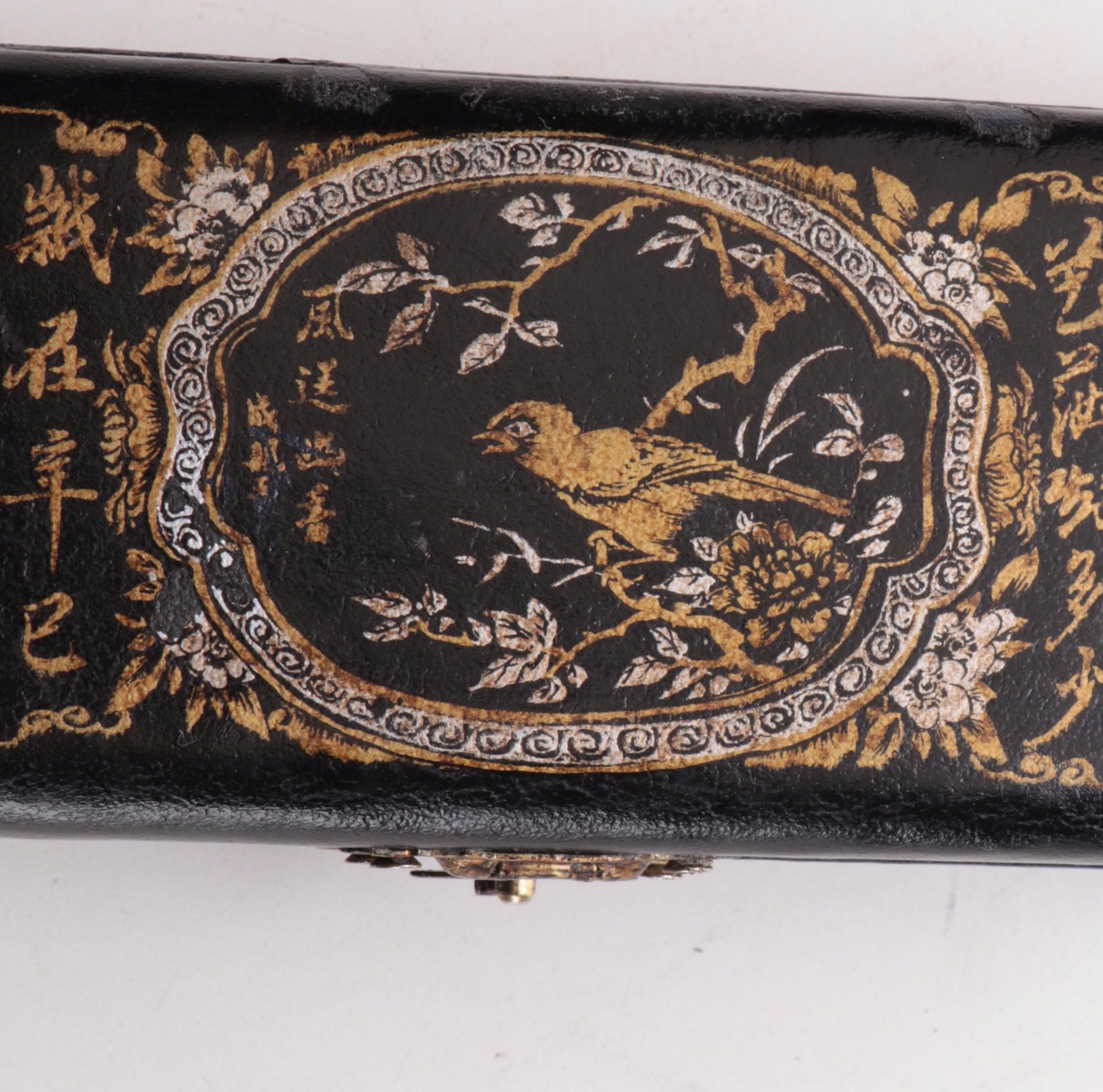 Chinese Domino Game, Lacquer Trinket Box and Buddha Incense Burner, Mid-20th C.
