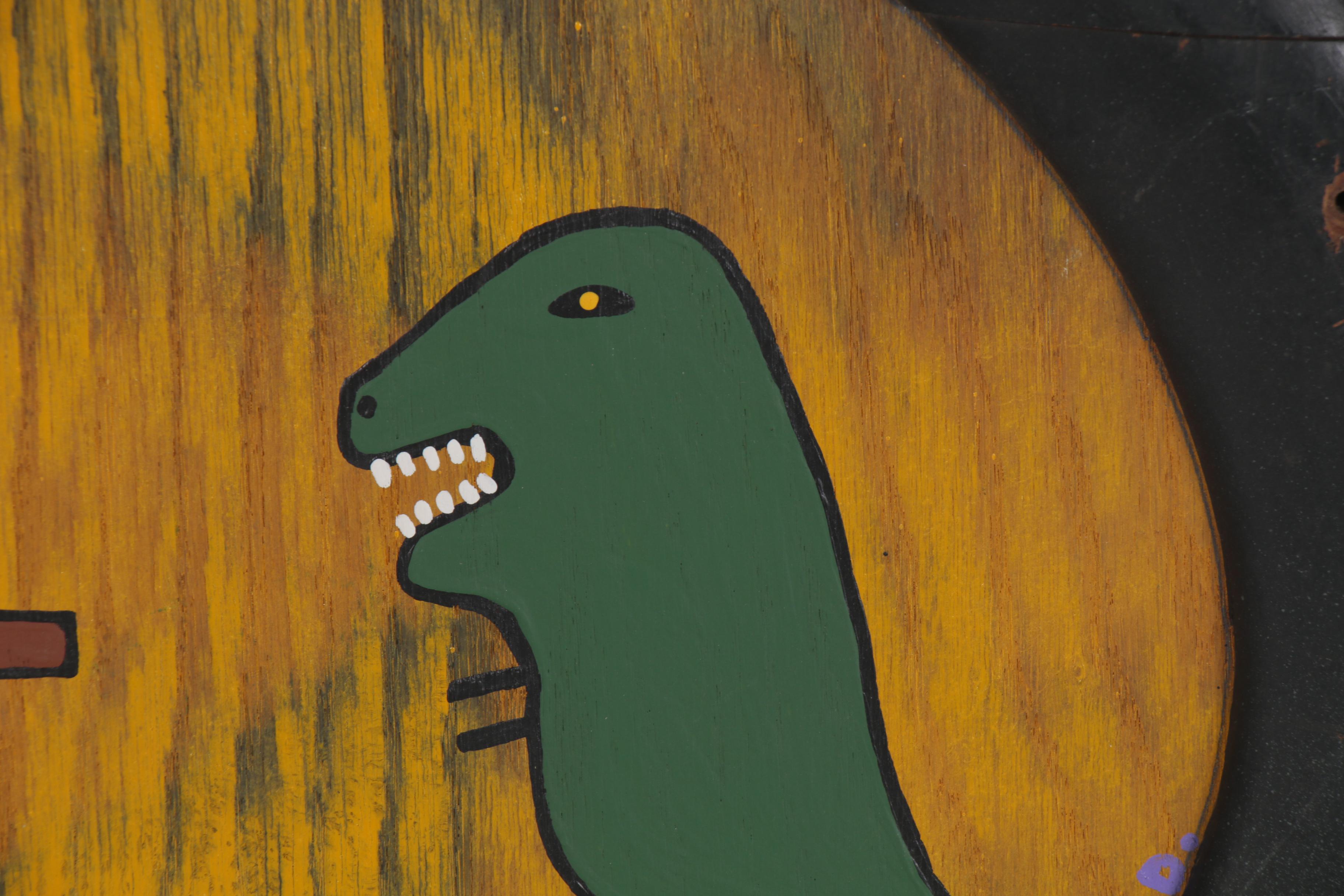 Tony Dotson Folk Art Acrylic Painting "Still Want to Debate?" 2017