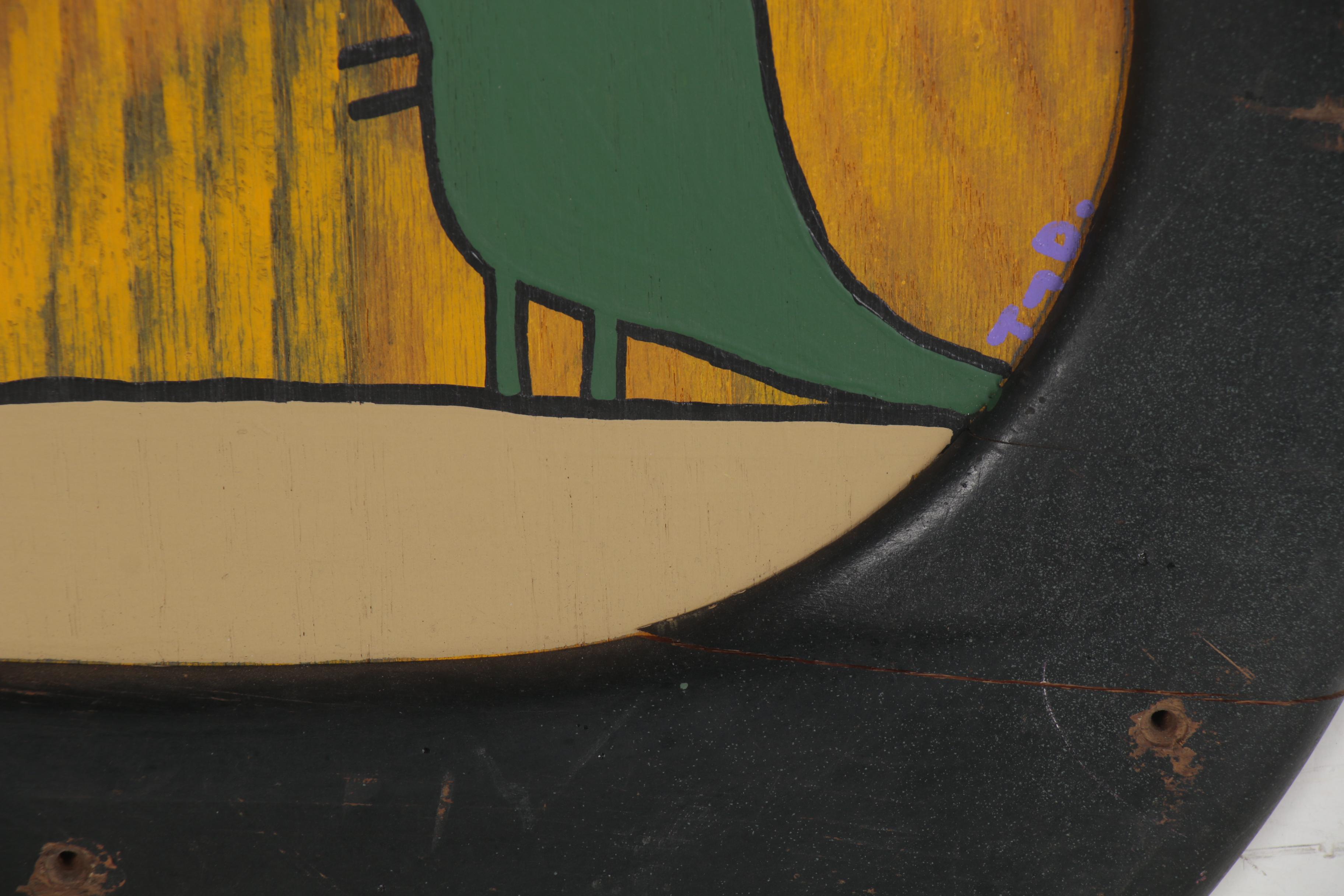 Tony Dotson Folk Art Acrylic Painting "Still Want to Debate?" 2017