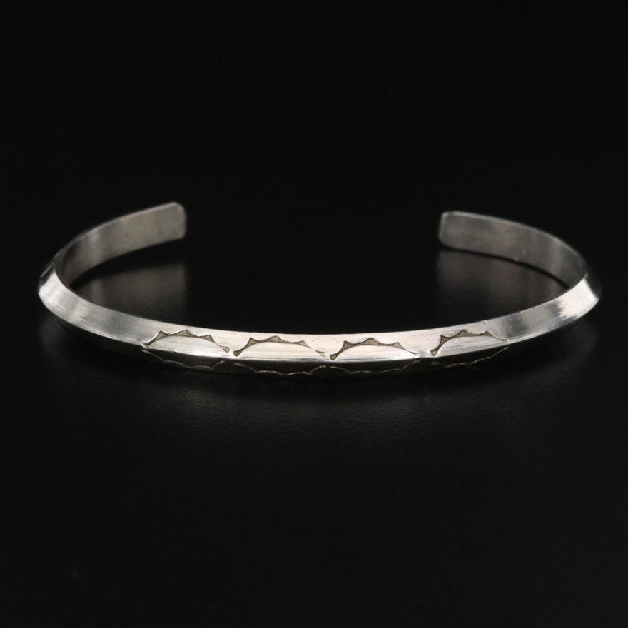 Southwestern Sterling Silver Stampwork Cuff