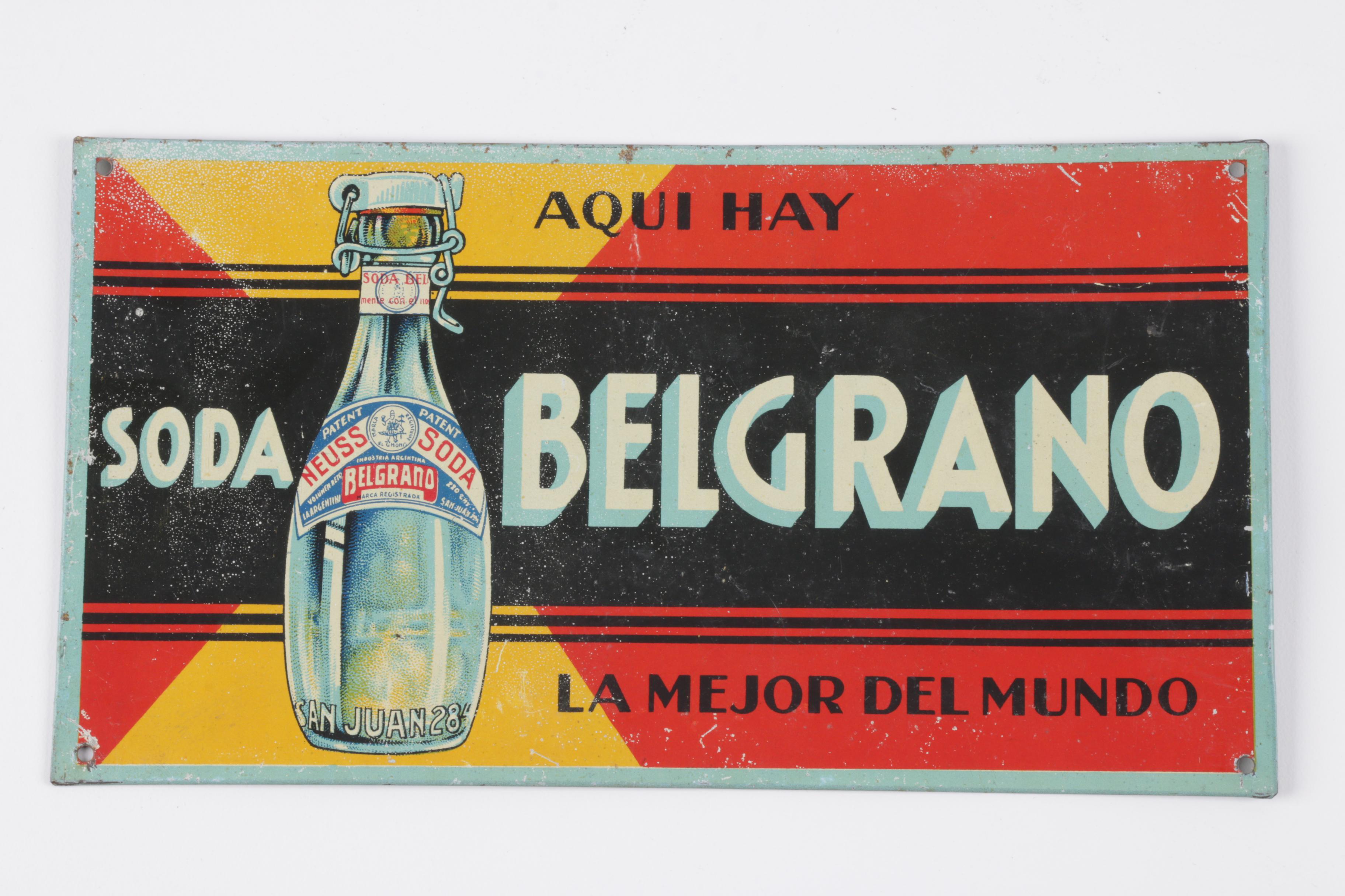 "Old Dutch Cleanser," "Soda Belgrano," and "Bouillon KUB" Metal Signs
