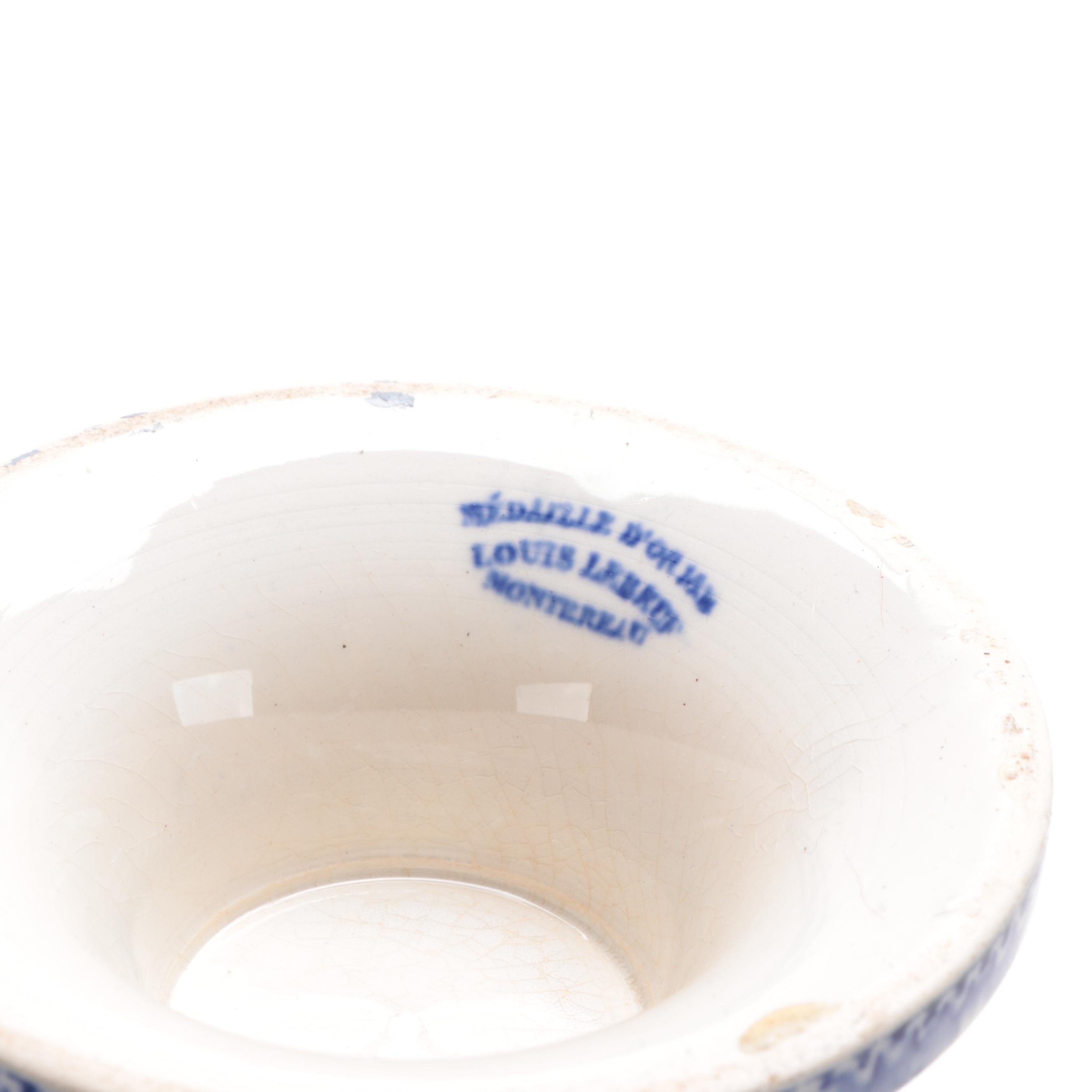 Wedgwood "Fallow Deer"  and Other  Blue and White Transferware Chocolate Pot