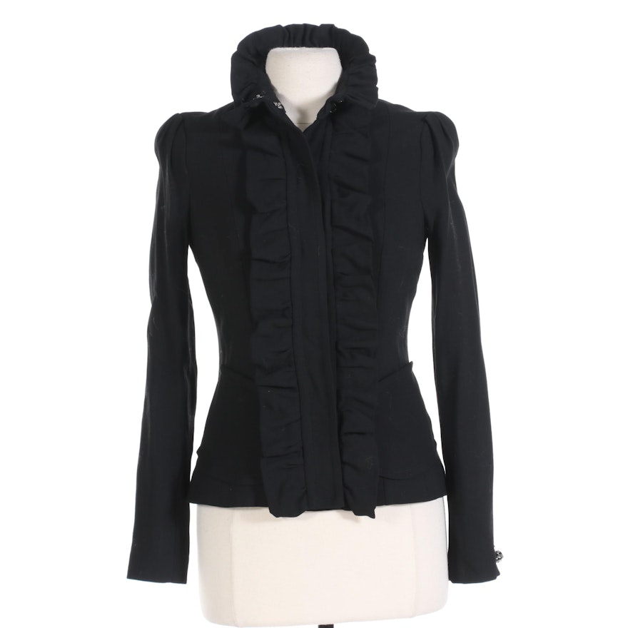Tracy Reese New York Ruffle Front Jacket