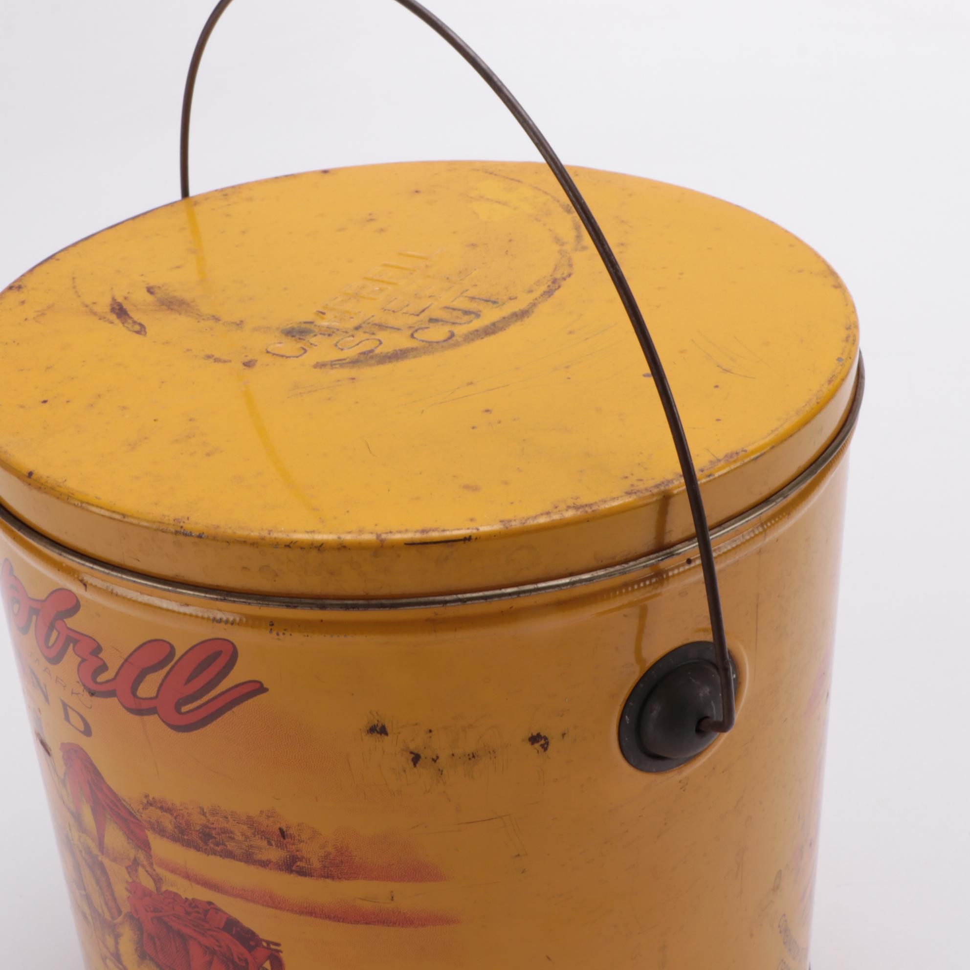 Campbell Holton & Co. "Campbell Blend Coffee" Tin Lithograph Can with Lid