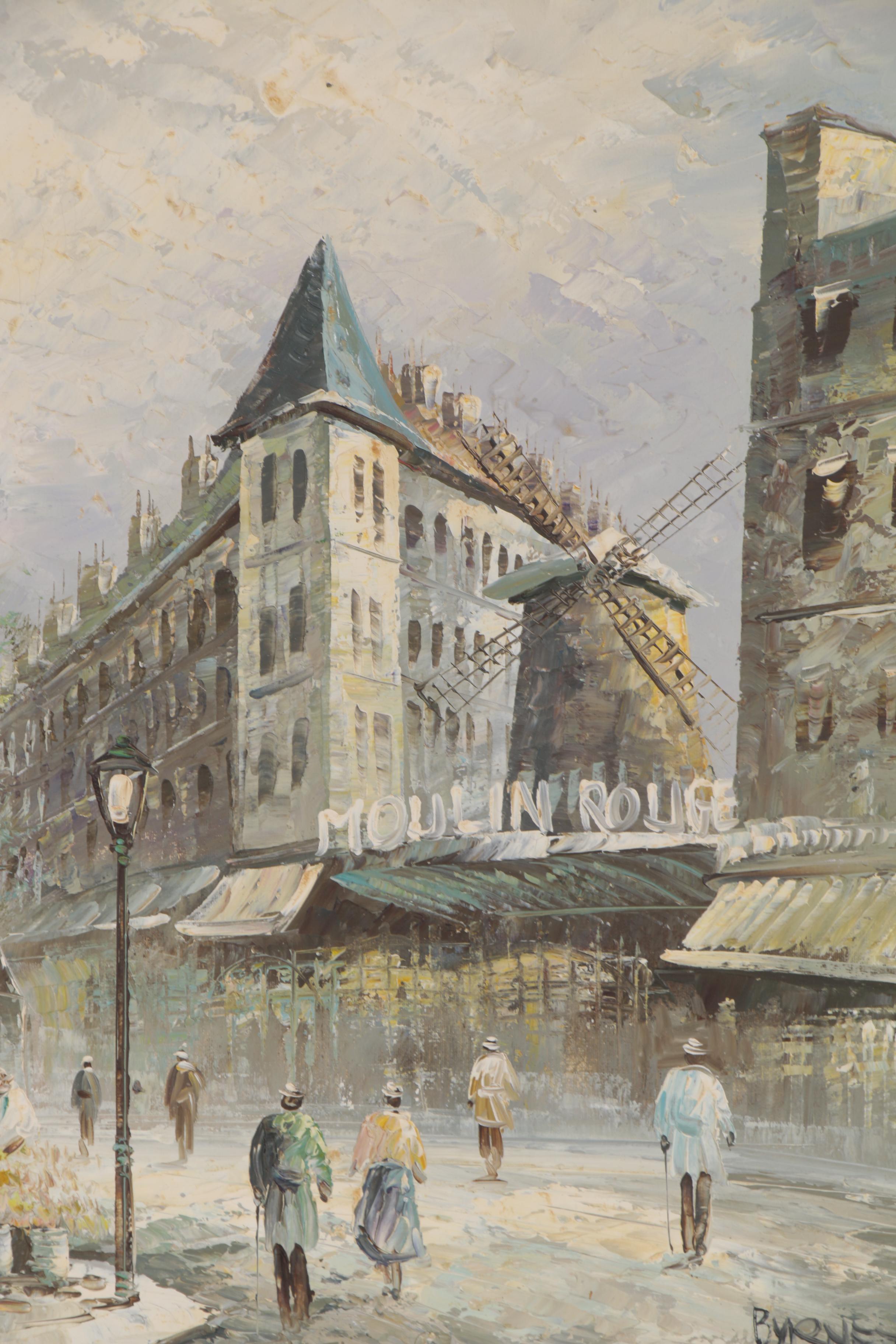 Impressionist Oil Painting attributed to Caroline Burnett of Moulin Rouge