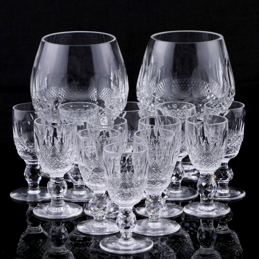 Waterford Crystal "Colleen Short Stem" Brandy Glass and Cordials