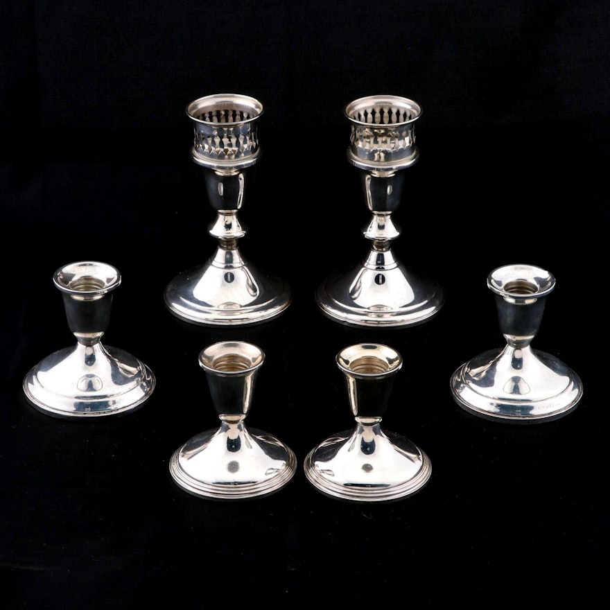 Towle and Empire Weighted Sterling Silver Candle Holders