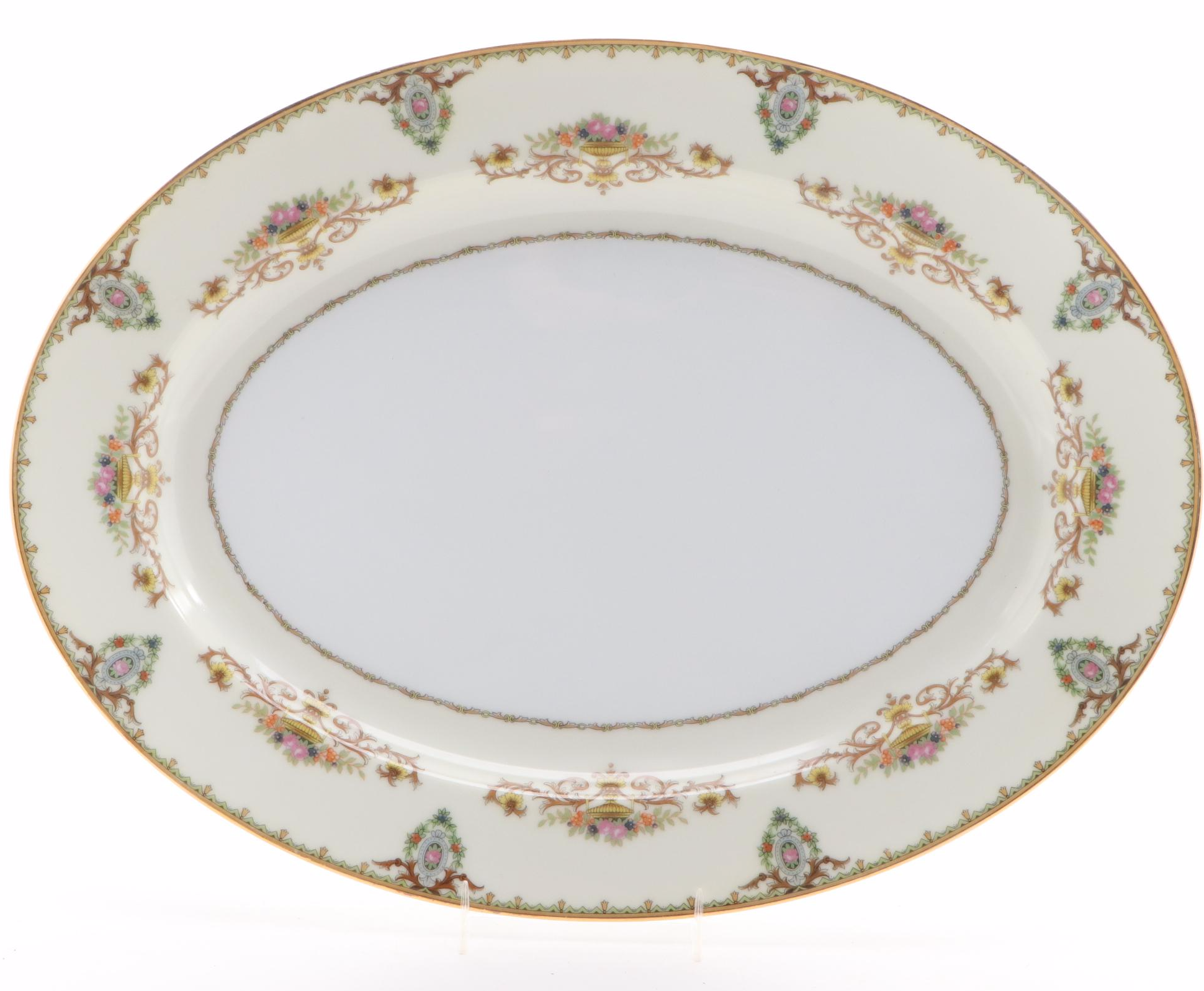 Mintons "Lady Hamilton" Bread and Butter Plates and Noritake "Arabella" Platter