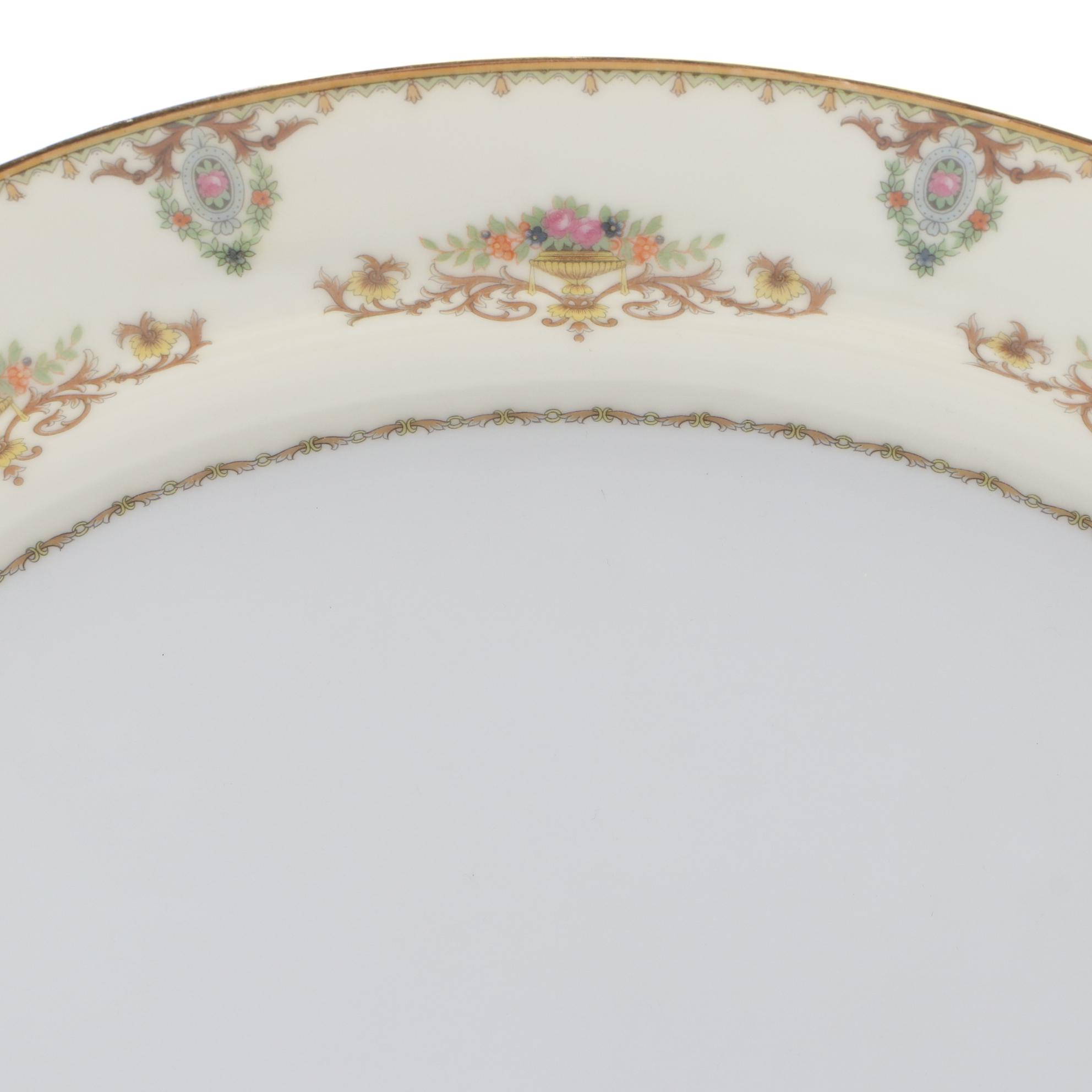 Mintons "Lady Hamilton" Bread and Butter Plates and Noritake "Arabella" Platter