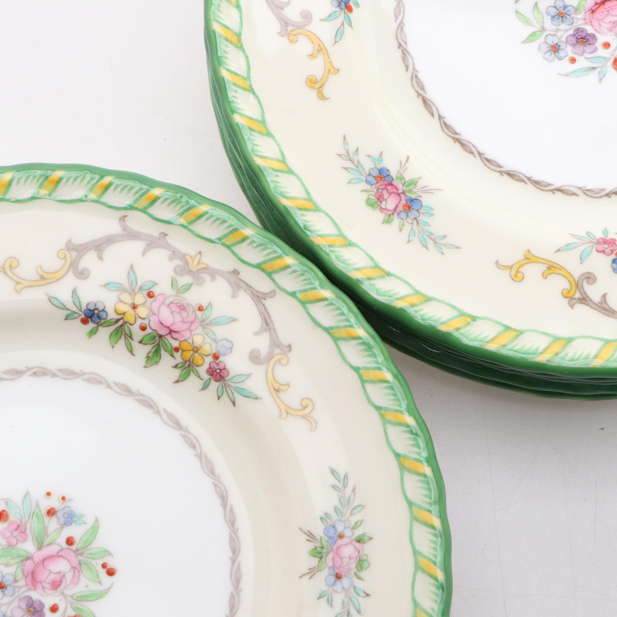 Mintons "Lady Hamilton" Bread and Butter Plates and Noritake "Arabella" Platter