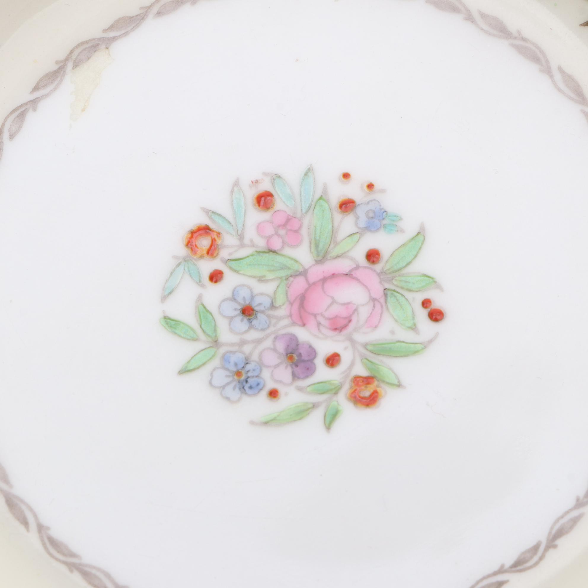 Mintons "Lady Hamilton" Bread and Butter Plates and Noritake "Arabella" Platter