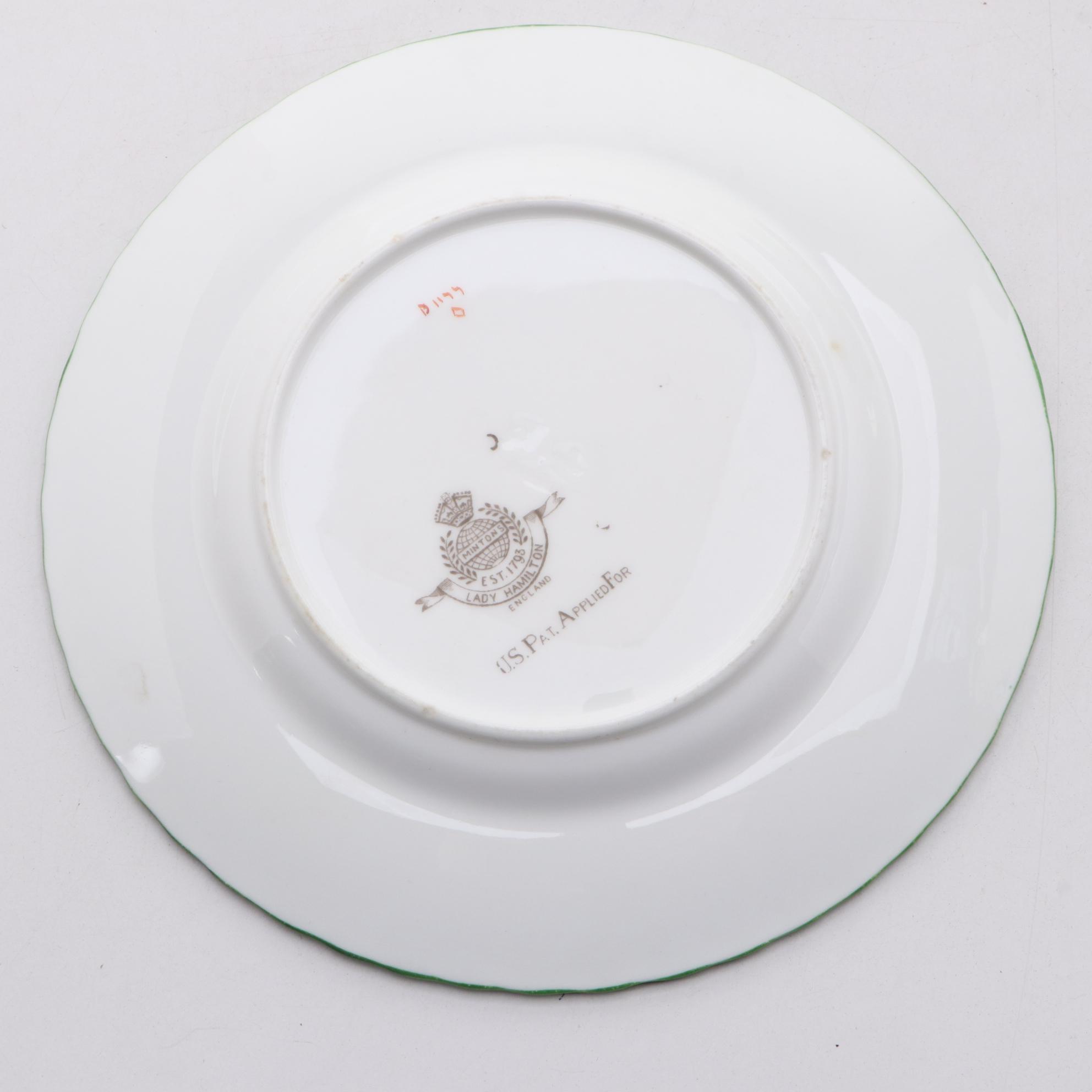 Mintons "Lady Hamilton" Bread and Butter Plates and Noritake "Arabella" Platter
