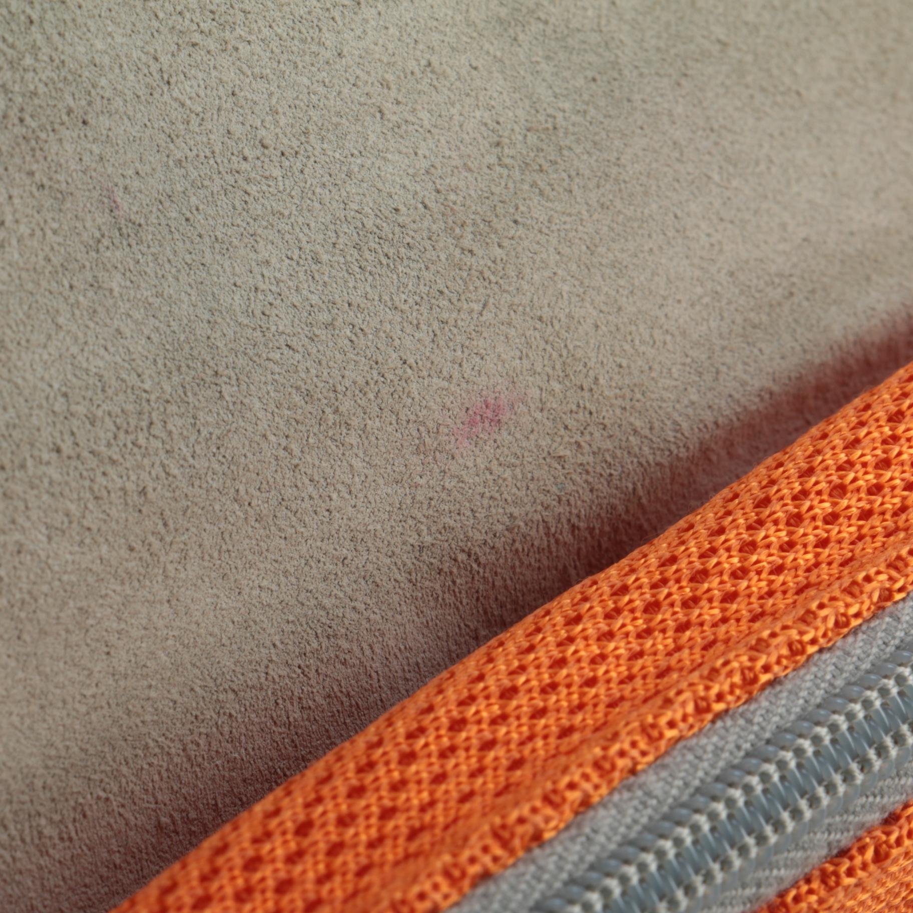 Prada Sport Orange and Gray Canvas Shoulder Bag