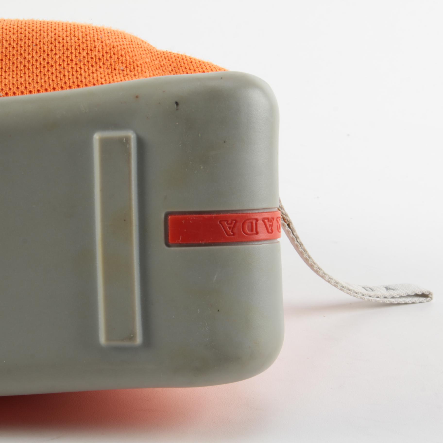 Prada Sport Orange and Gray Canvas Shoulder Bag