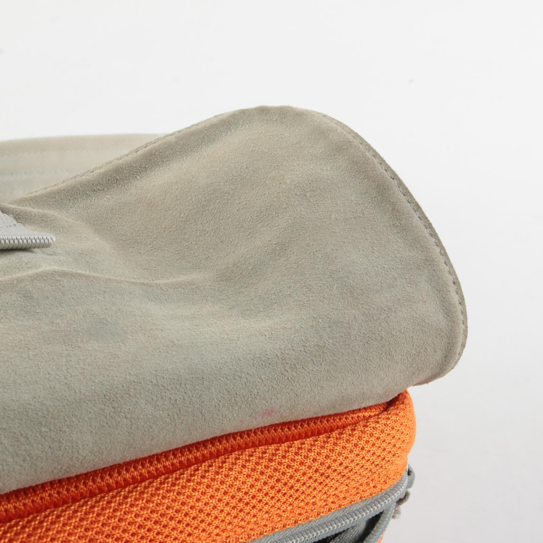 Prada Sport Orange and Gray Canvas Shoulder Bag