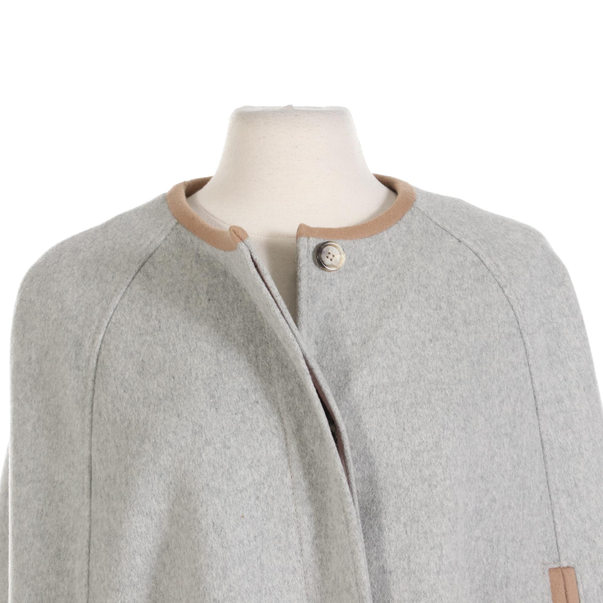 J. Crew Cape in Nello Gori Grey Wool