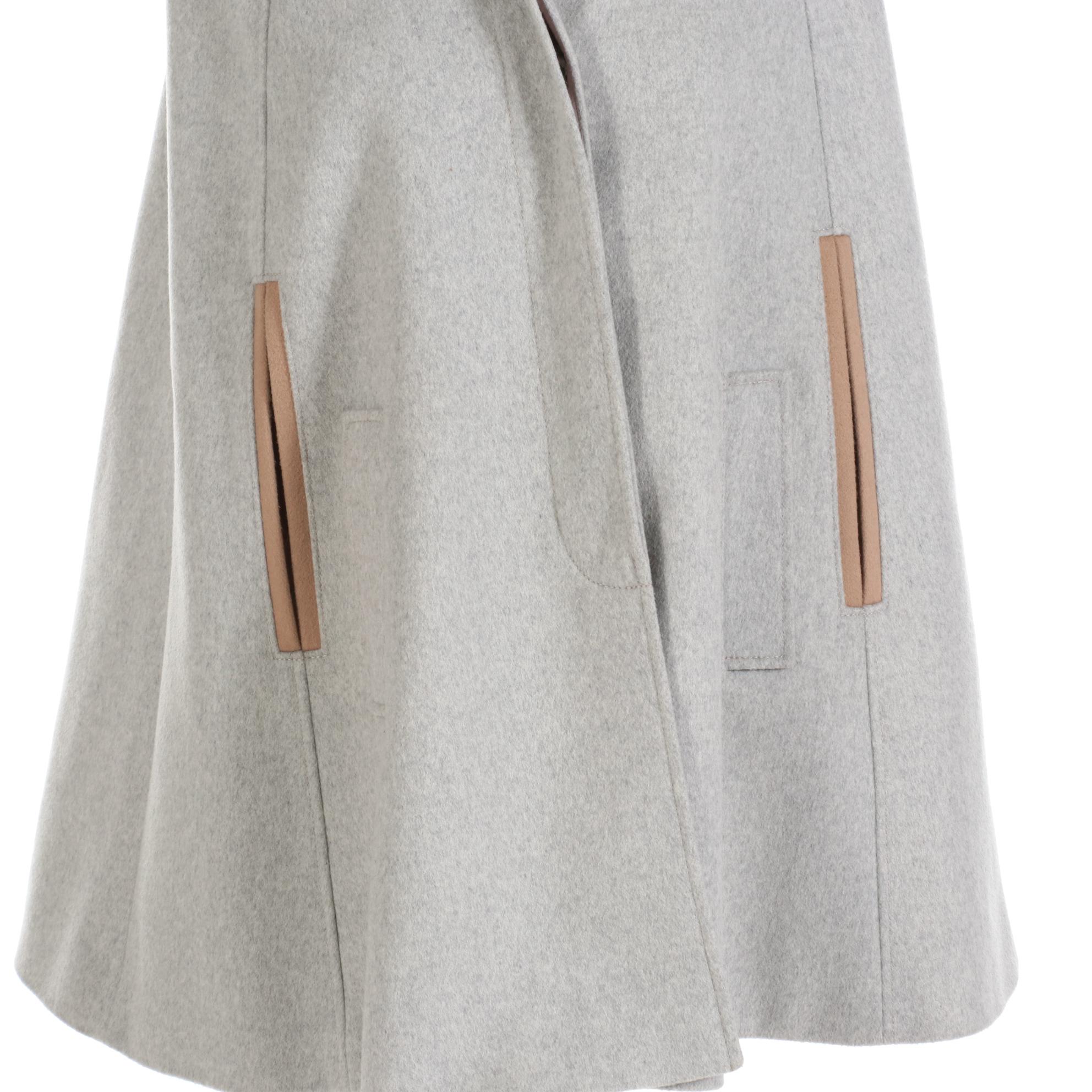 J. Crew Cape in Nello Gori Grey Wool