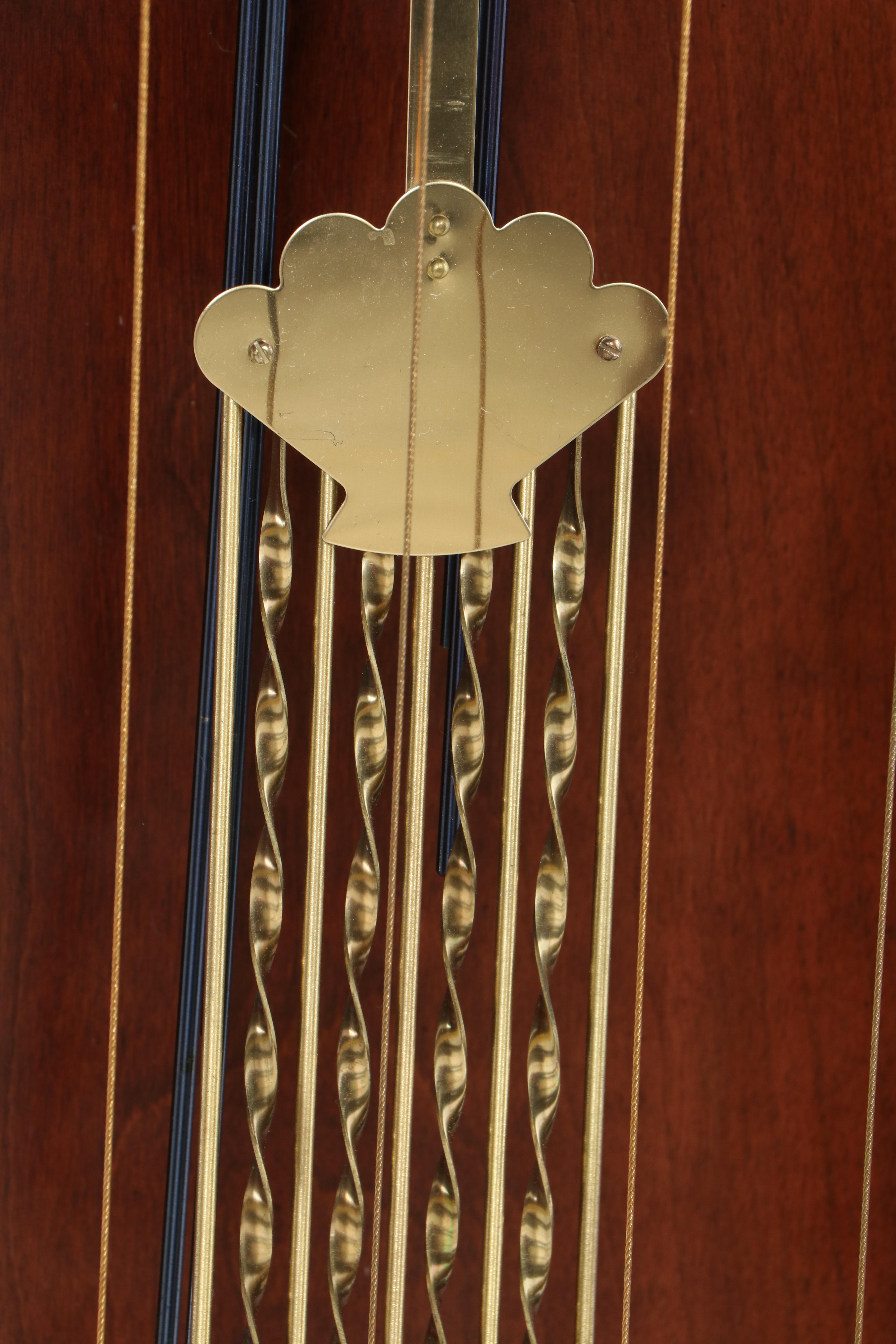 Sligh Federal Style Cherry Grandfather Clock, Late 20th Century