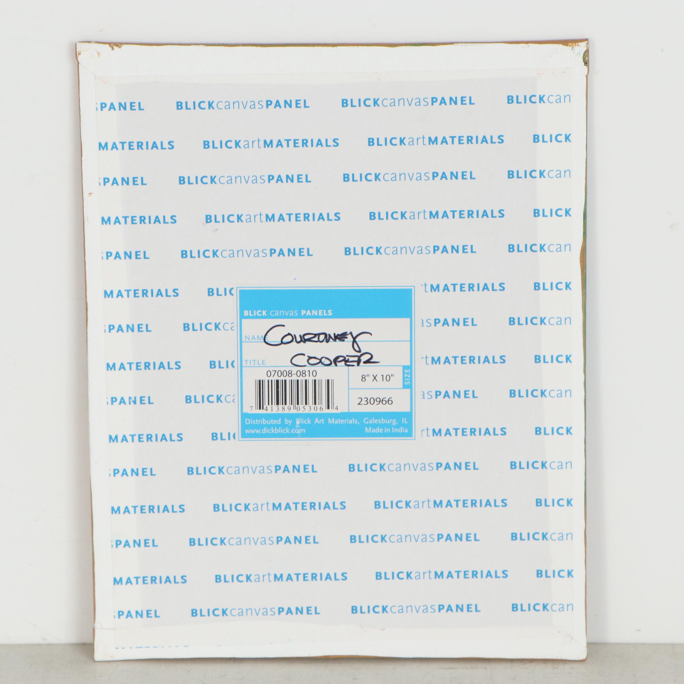 Courttney Cooper Folk Art Acrylic Painting of Fountain Square, 2006