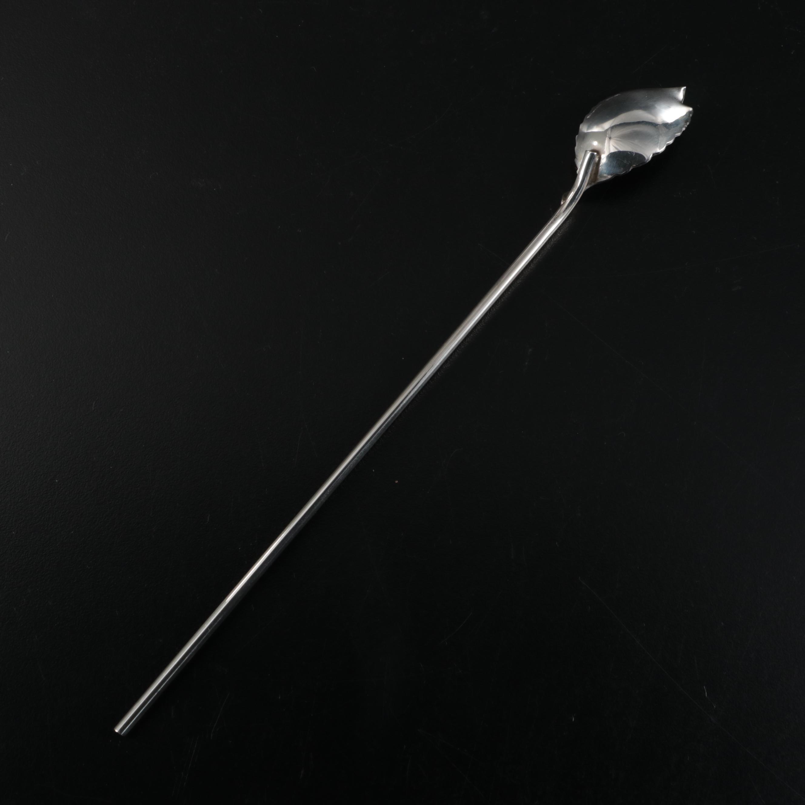 Tiffany & Co. Sterling Silver "Mint Julep" Iced Tea Stir Straw Spoons