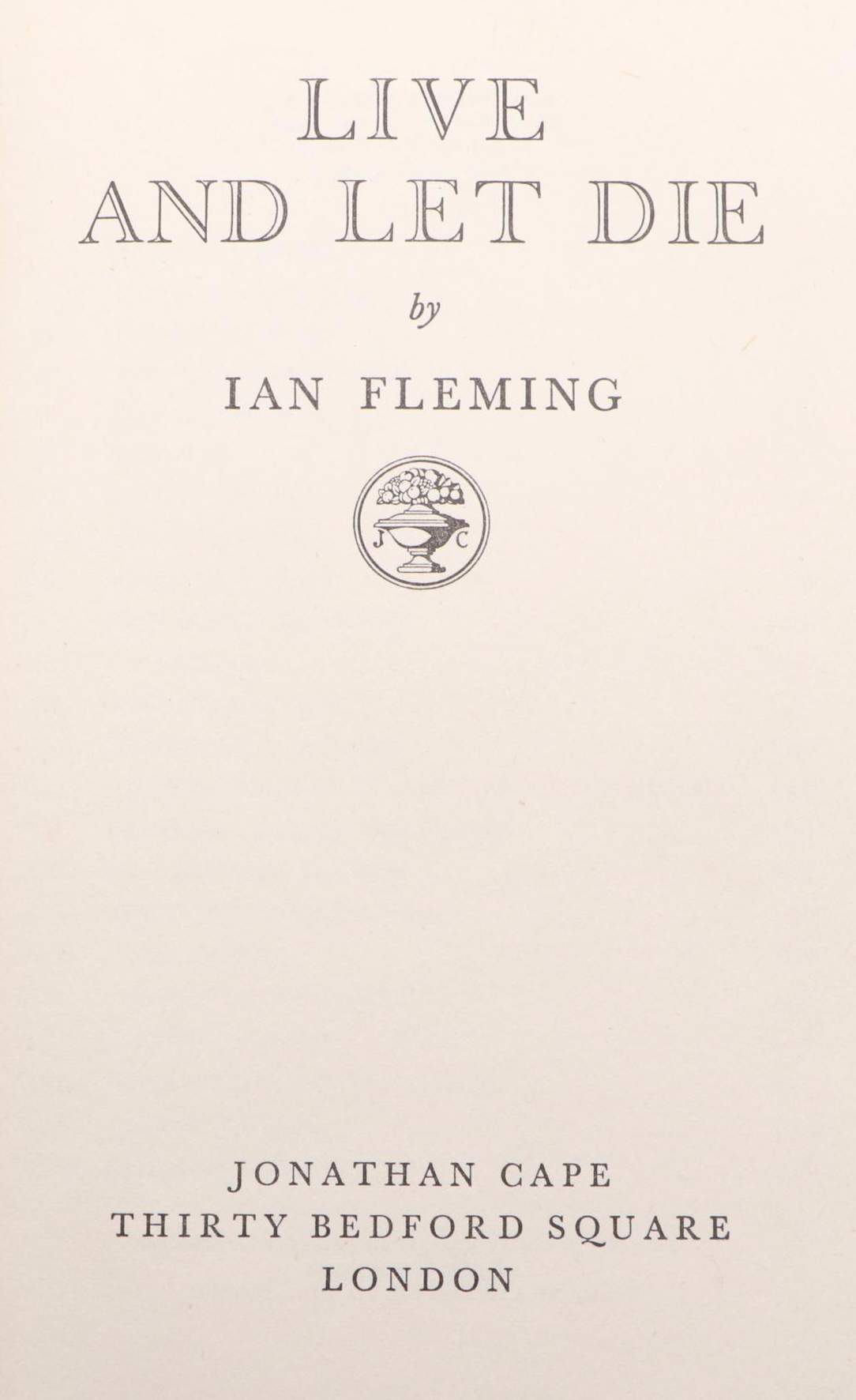 Third UK Impression "Live and Let Die" by Ian Fleming, 1956