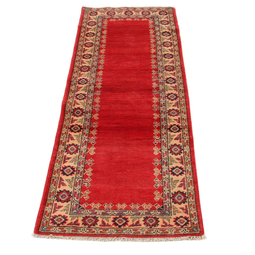 2'3 x 6'1 Hand-Knotted Afghan Persian Tabriz Carpet Runner, 2010s