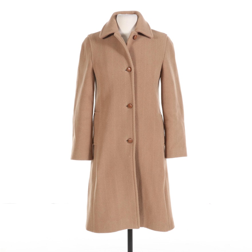 Burberry Button-Front Wool Coat