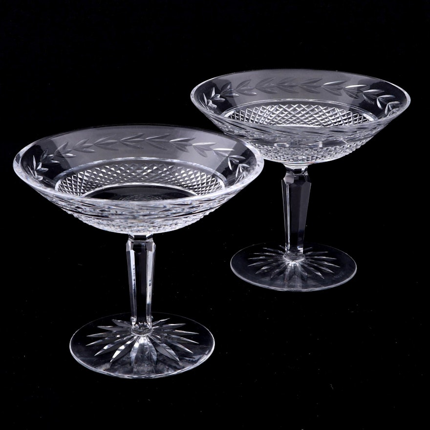 Waterford Crystal "Glandore" Round Compotes, Late 20th Century