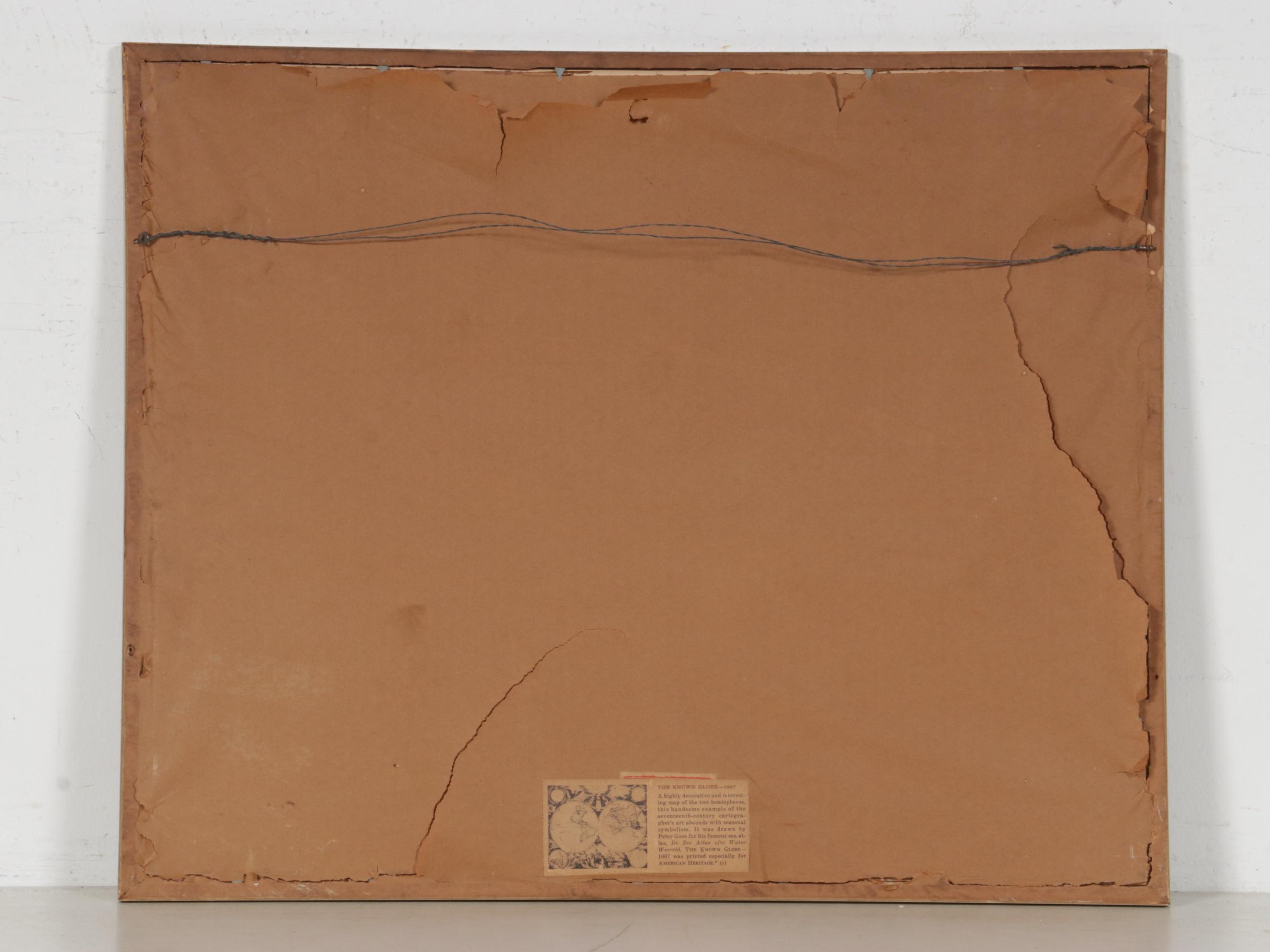 Halftone Map after Pieter Goos "Nieuwe Werelt Kaert" from "De Zee Atlas"