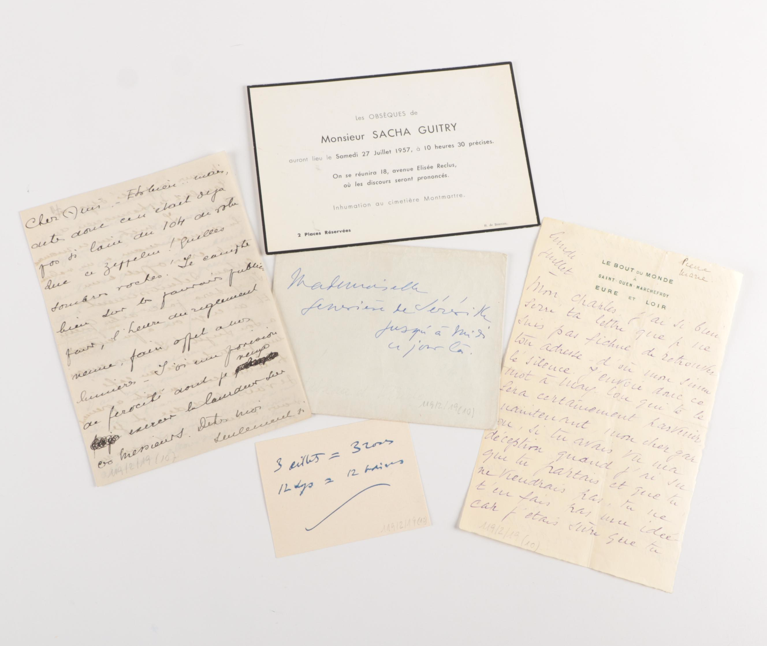 French Actor Sacha Guitry Memorabilia and More