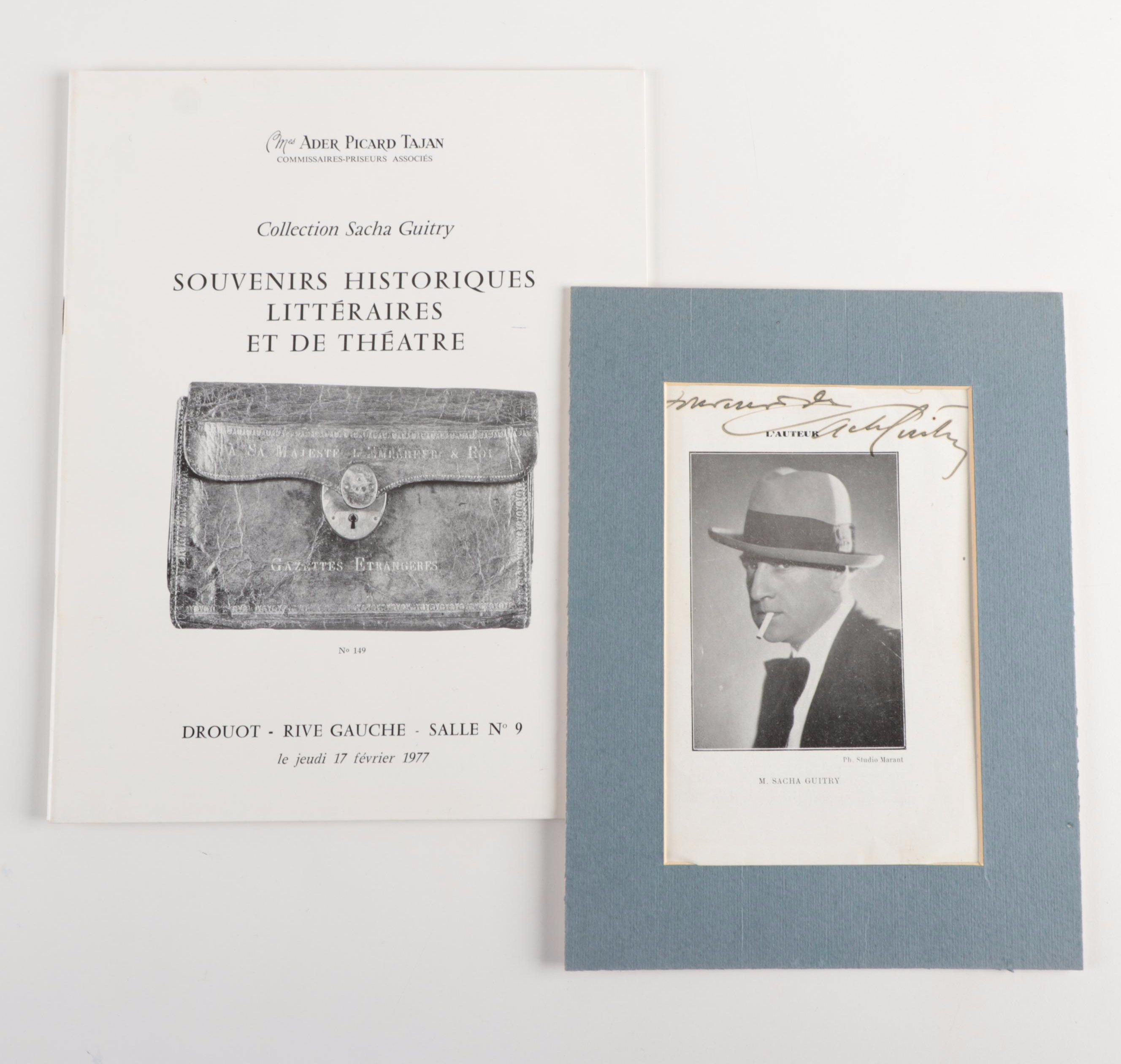 French Actor Sacha Guitry Memorabilia and More