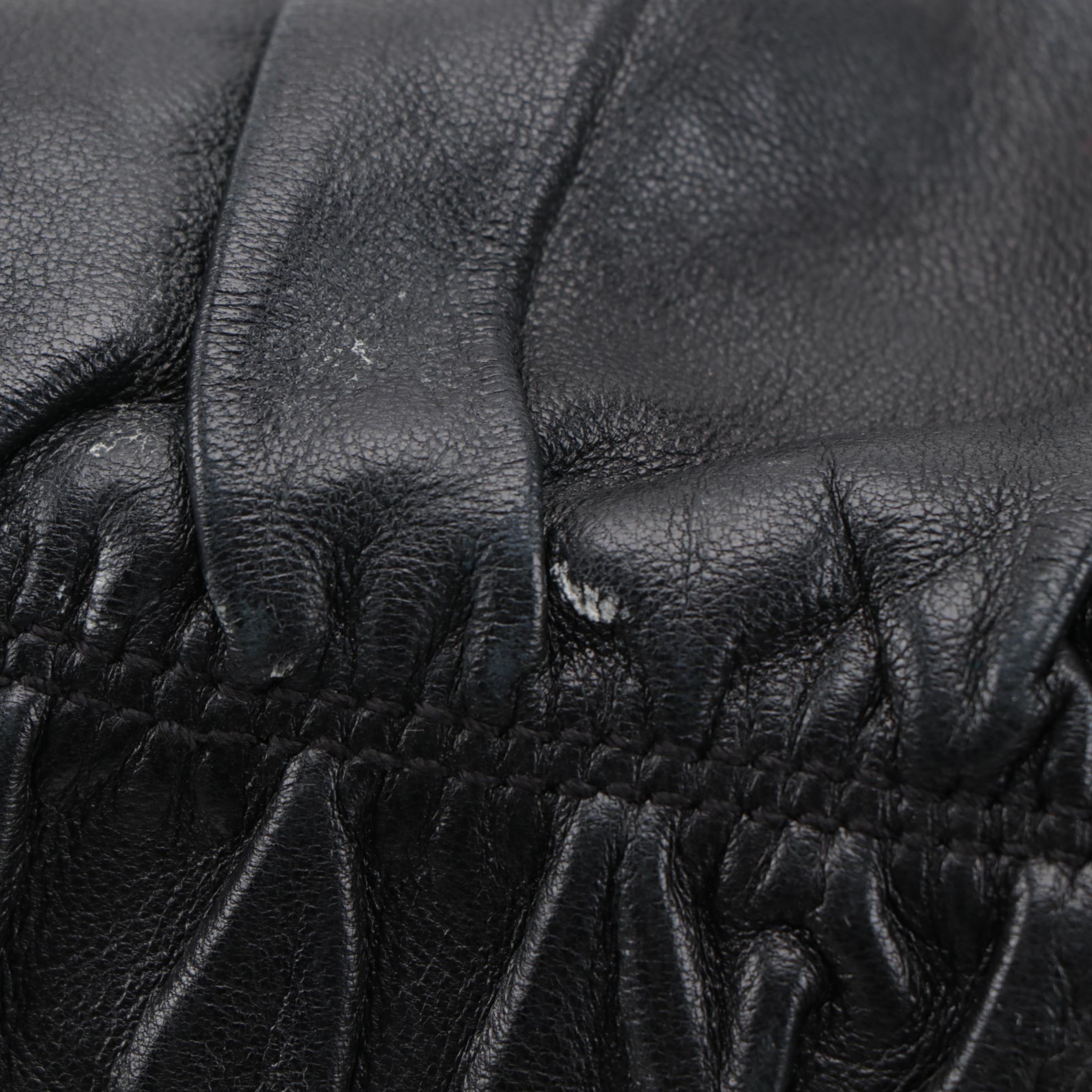 Prada Black Nappa Gaufre and Saffiano Leather Tote Bag