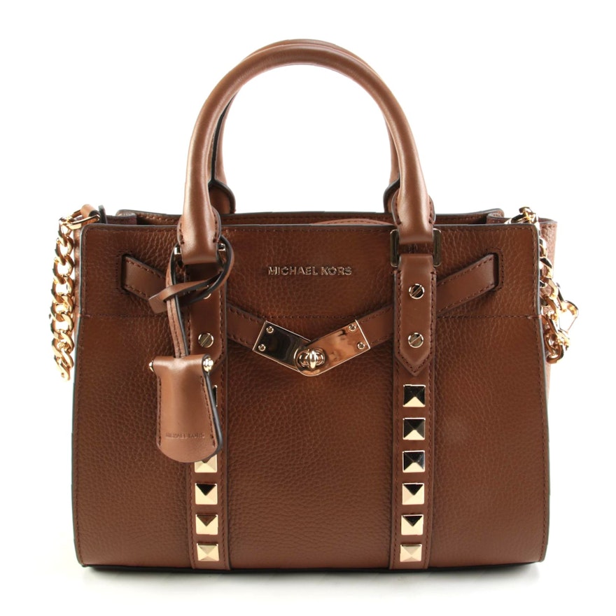 MICHAEL Michael Kors Studded Nouveau Hamilton SM Satchel Bag