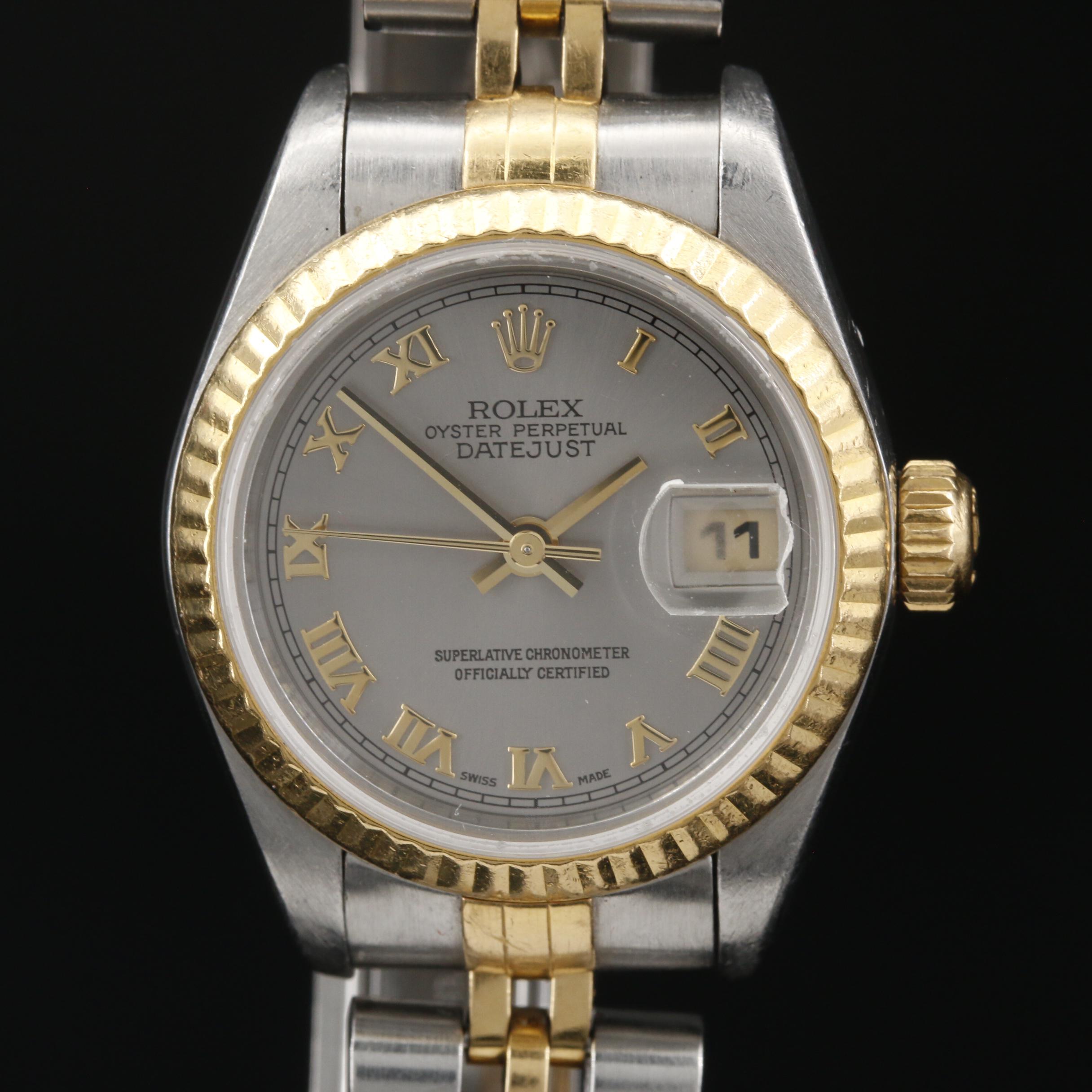 1996 Rolex Datejust 18K and Stainless Steel Automatic Watch