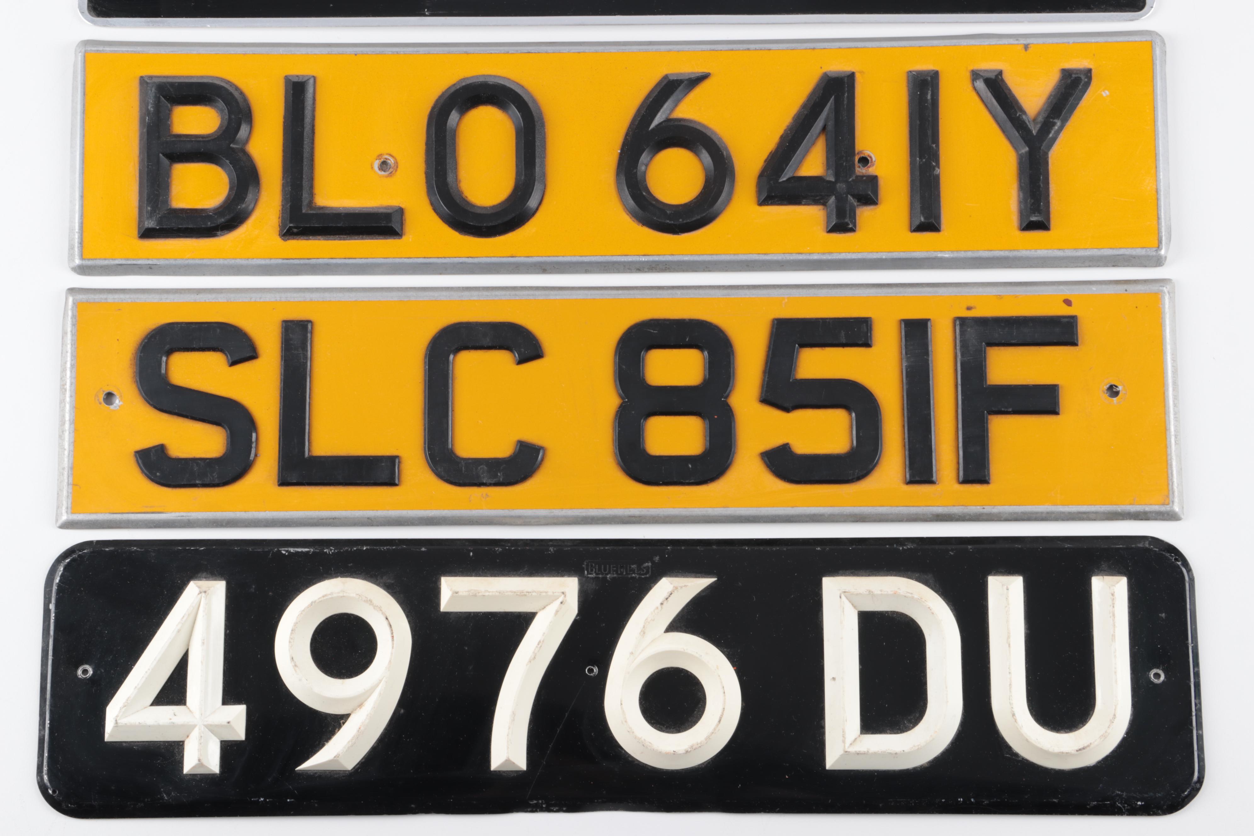 British License Plates Assortments, Mid to Late 20th Century